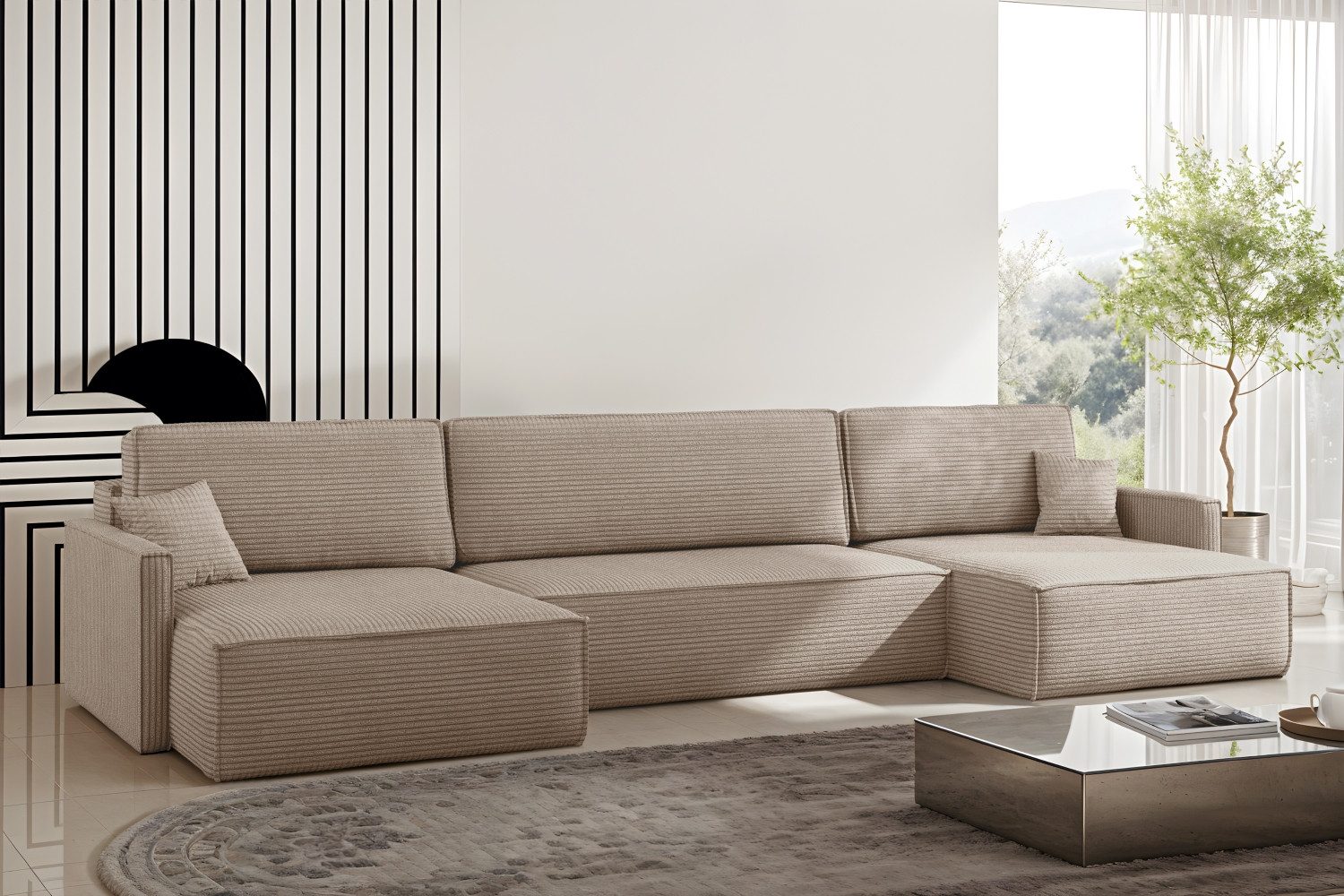 Kaiser Möbel Ecksofa Ecksofa Carlos U-Form günstig online kaufen