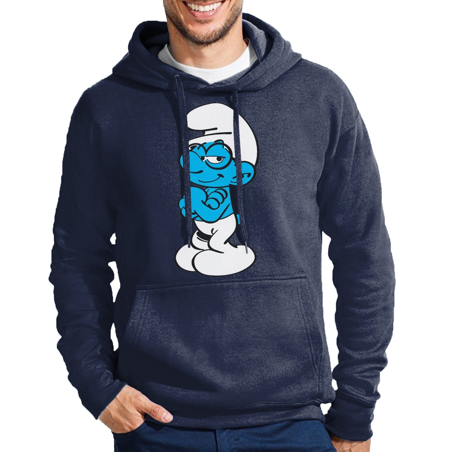 Blondie & Brownie Hoodie Herren Schlaubi Schlumpf Schlümpfe Schlumpfine mit günstig online kaufen