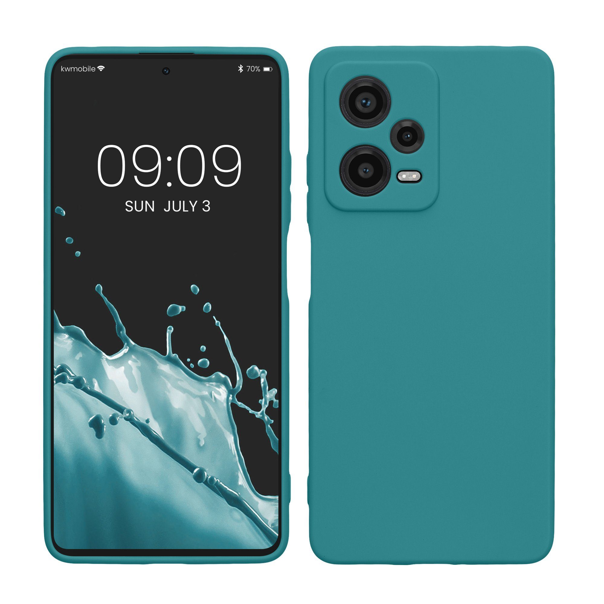 kwmobile Handyhülle Handyhülle für Xiaomi Redmi Note 12 Pro+ (5G) Hülle, Weiches Handy Silikon Case - Schutzhülle Cover