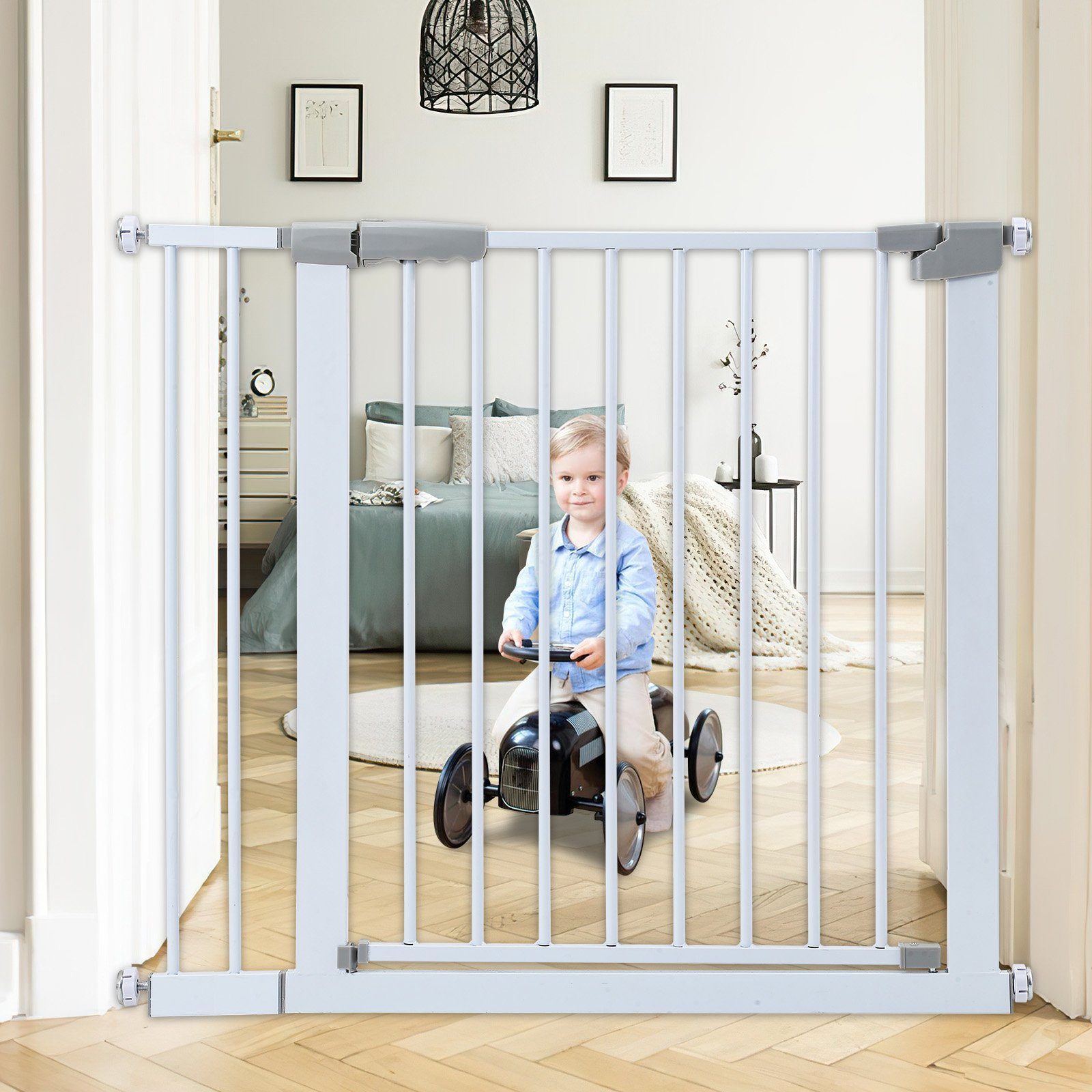 TolleTour Türschutzgitter Türschutzgitter Treppenschutzgitter für Baby Kinder Sicherheitstür 89-96cm