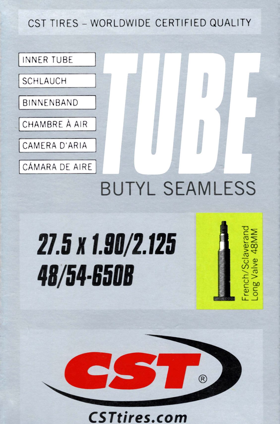 CST Fahrradschlauch CST Fahrrad Schlauch 27,5 SV 48 mm Sclaverand 48/54-650B, 2,00, 2,10, 2,25