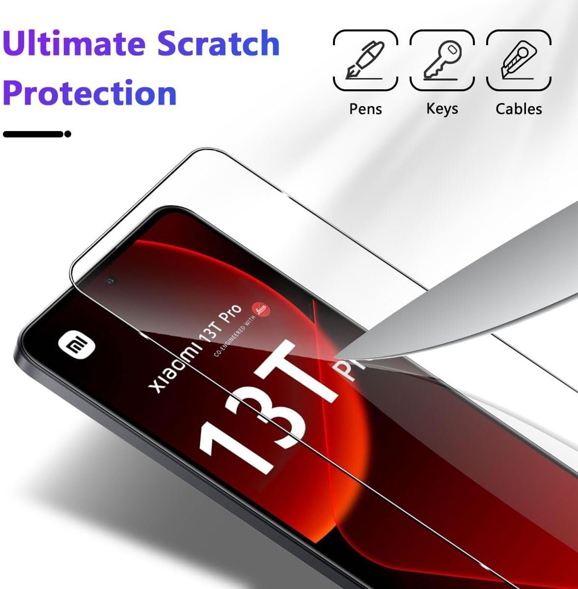 MSM Handyhülle Hülle + 2X Schutzglas für Xiaomi 13T / 13T Pro 5G Panzerfolie Full