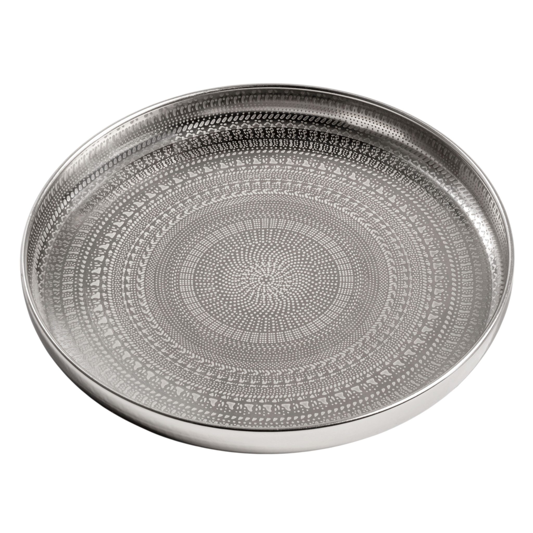 Spetebo Kerzentablett aus Metall im Orient Design (Anzahl, 1 St., Stück), Mit 3 Antiutsch-Pads