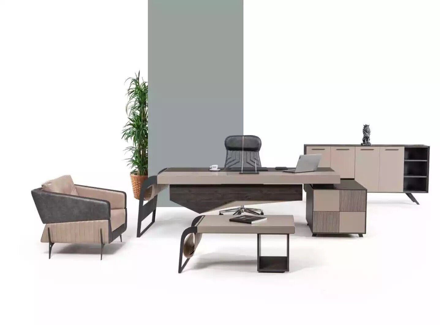 JVmoebel Schreibtisch Luxus Arbeitszimmer Büromöbel Made Europe Tische, Designer Möbel Eckschreibtisch In