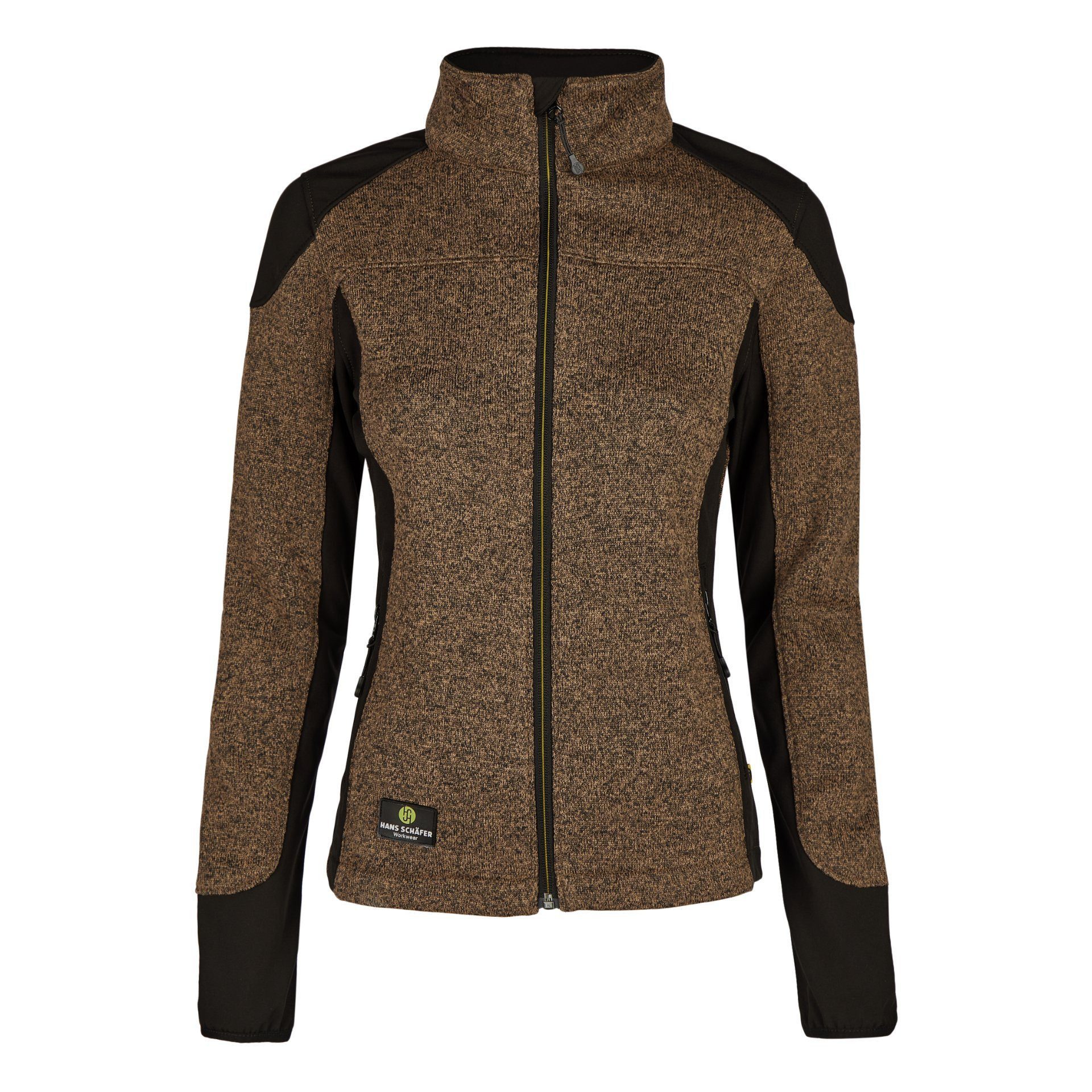 Hans Schäfer Workwear Strickfleecejacke Damen-SMART Strickfleecejacke - Braun - Gr: L