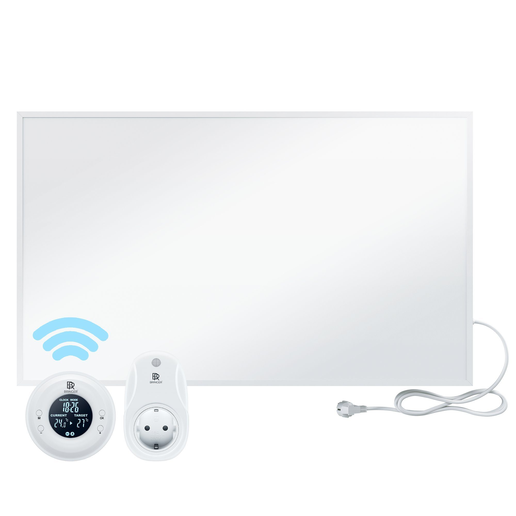 Bringer Infrarotheizung Wandheizung, 300-1200 Watt Elektroheizung mit Thermostat