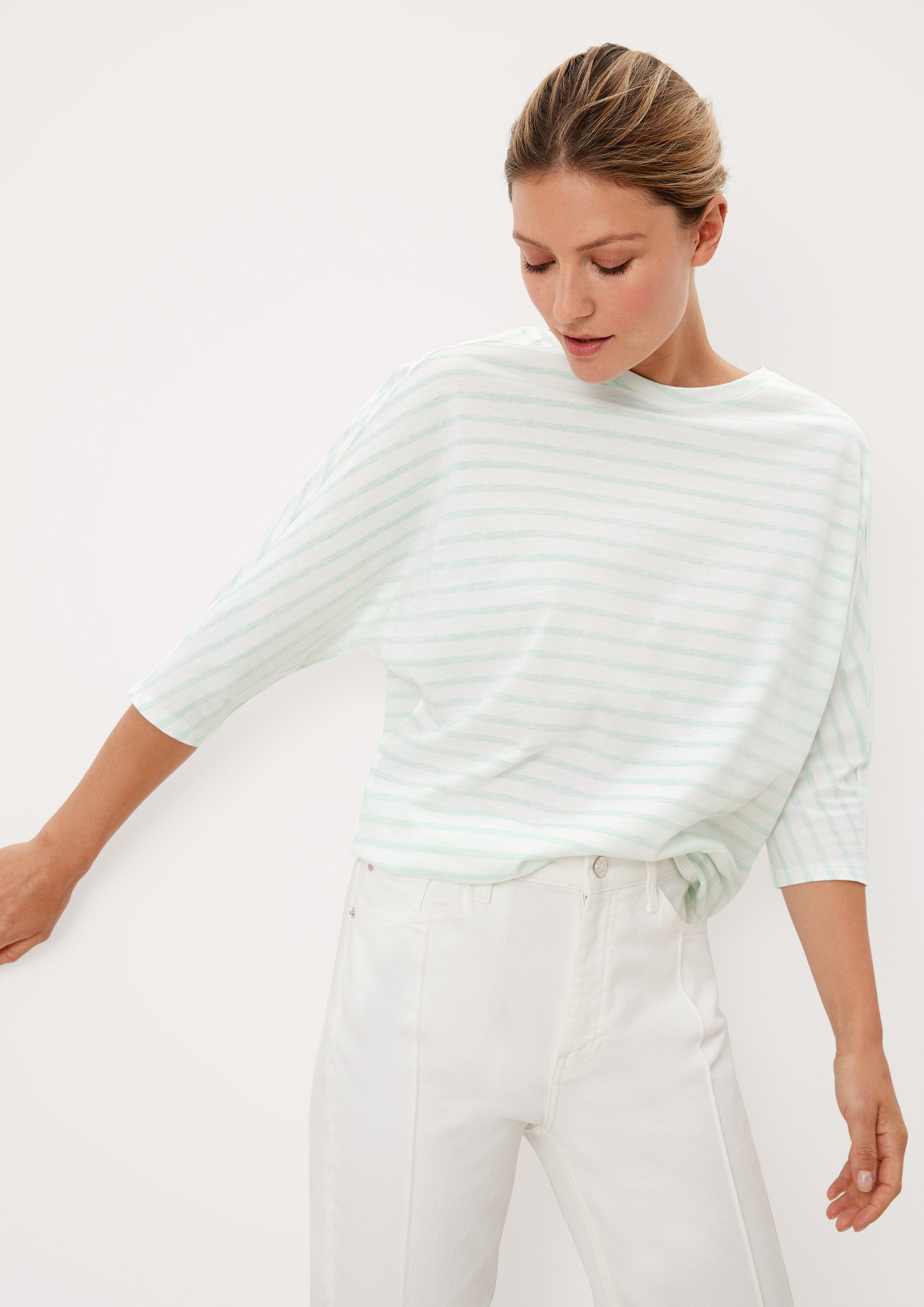 s.Oliver 3/4-Arm-Shirt T-Shirt 3/4-Shirt im Streifendesign