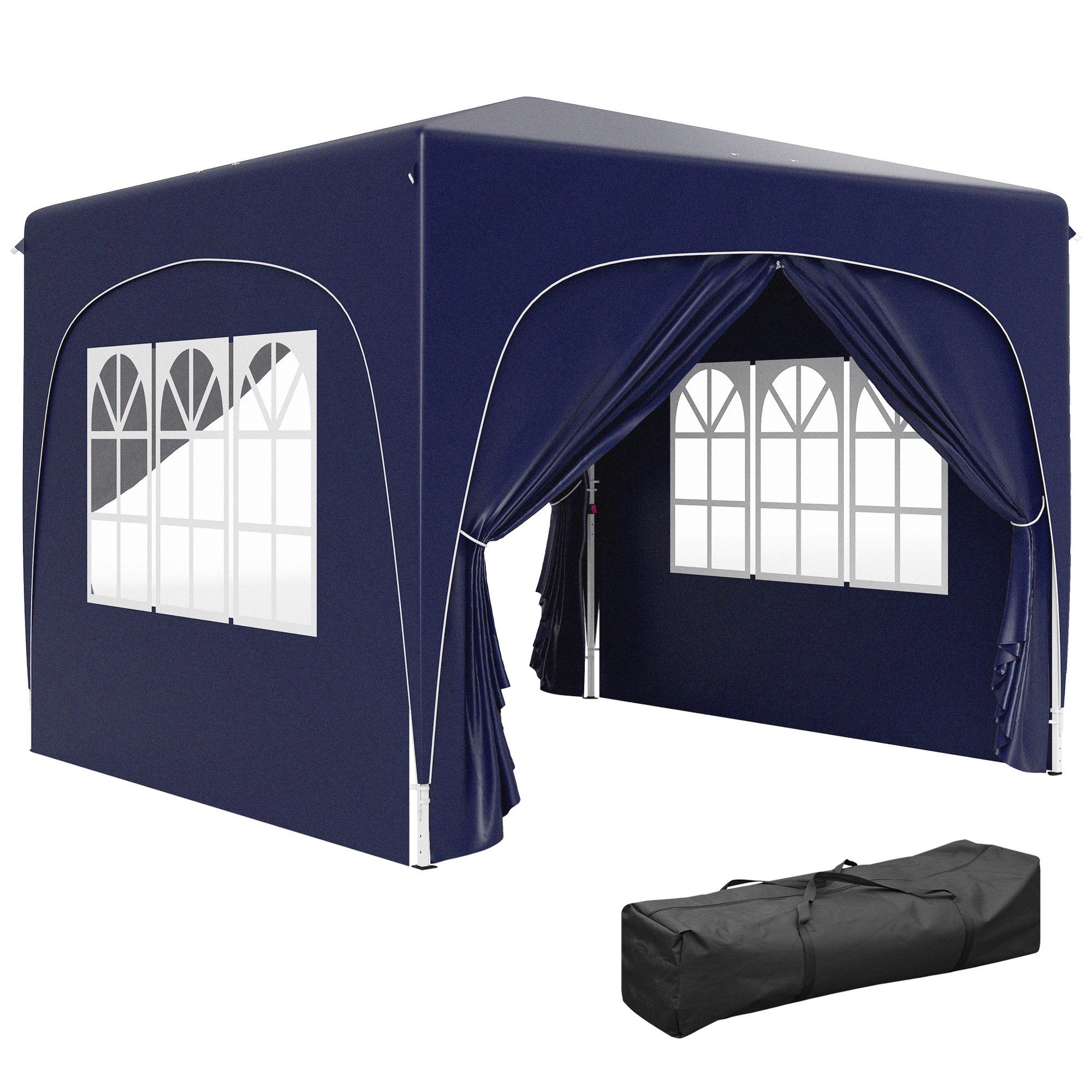 Outsunny Faltpavillon 3x3m, wasserabweisend stabil winterfest, günstig online kaufen