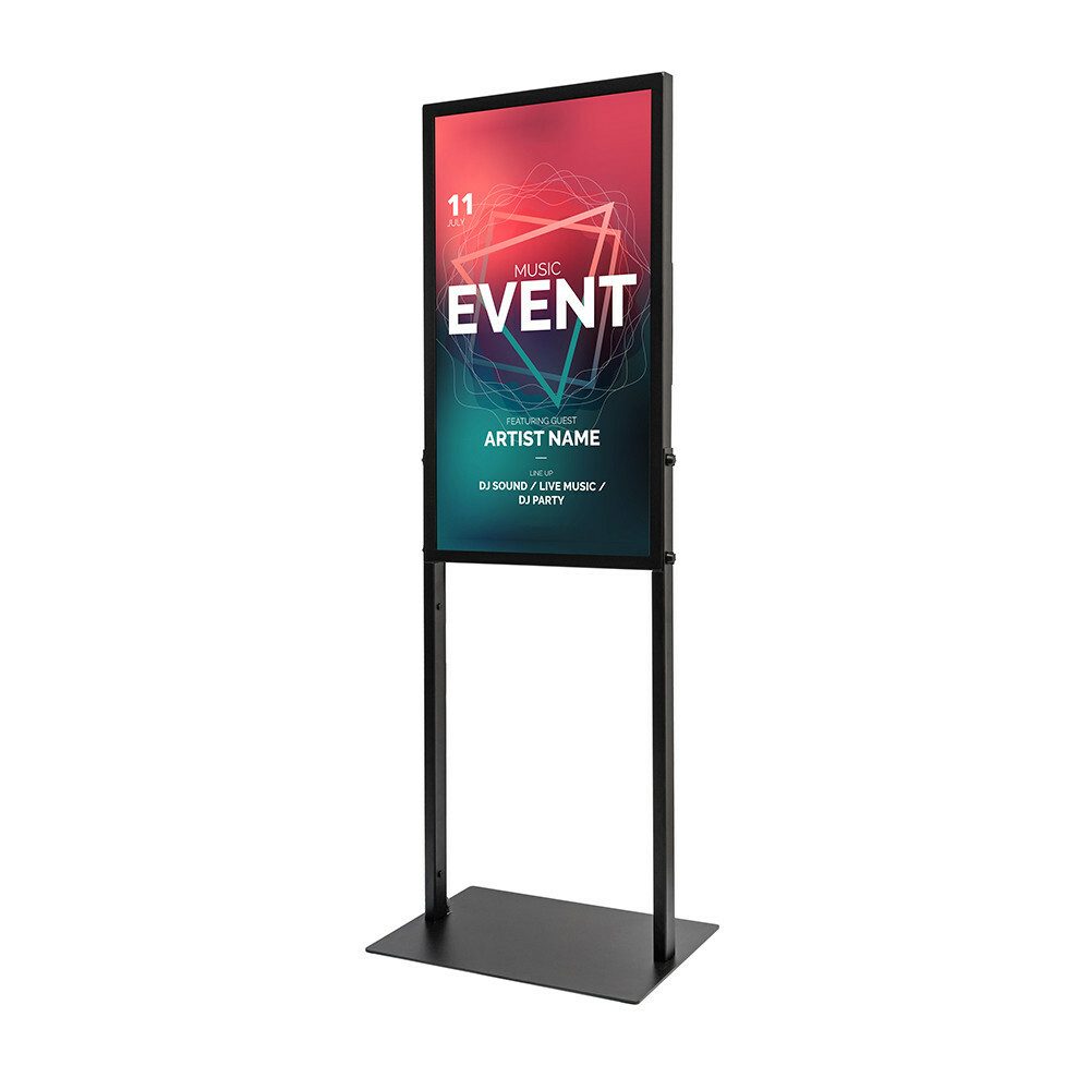 Showdown Displays Einzelrahmen Showdown Displays Digitale Infostele Sky Go 43" Schwarz mit 55" Bildsc, (1 St)