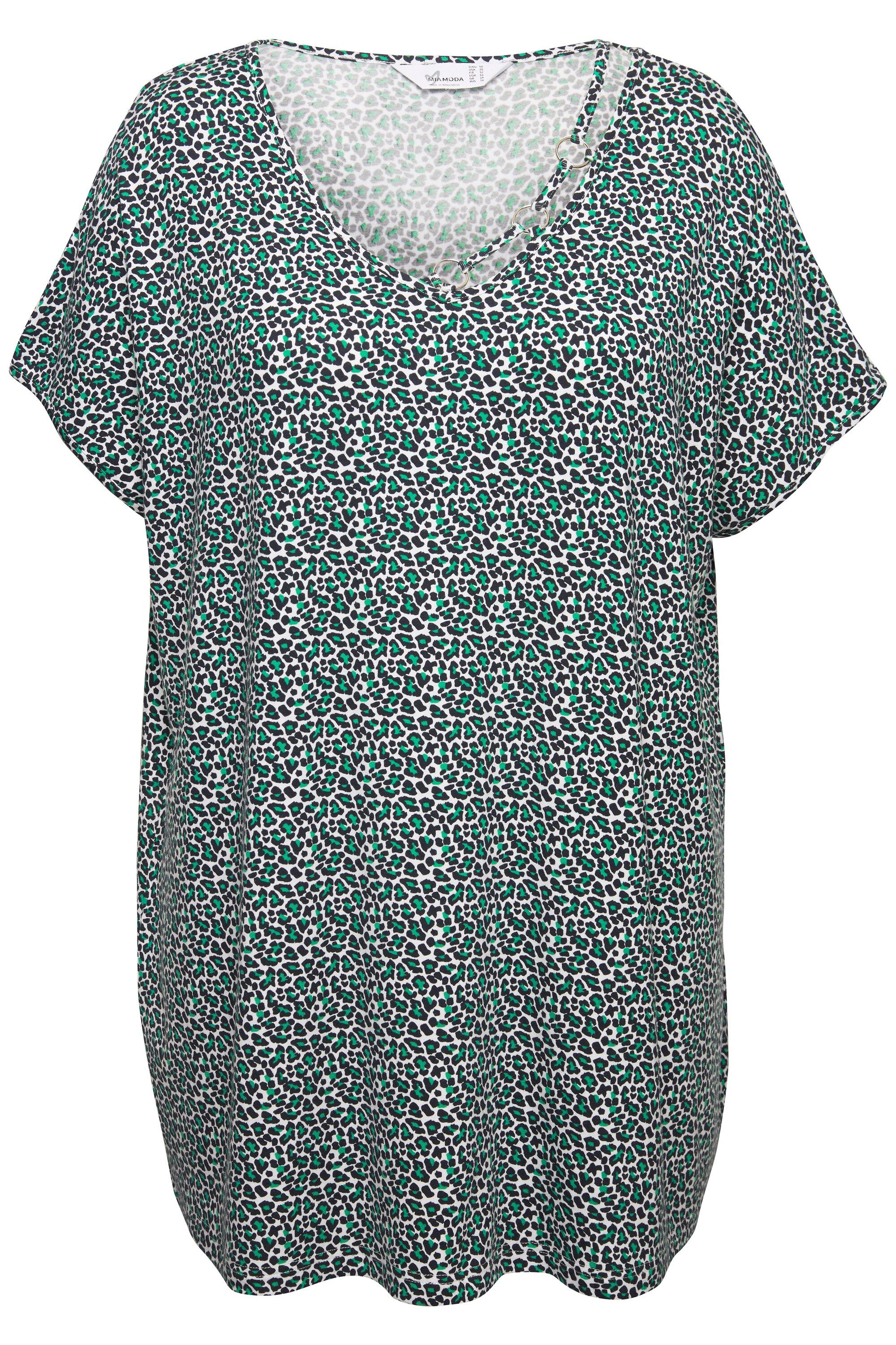 MIAMODA T-Shirt T-Shirt oversized Leo-Muster Halbarm günstig online kaufen