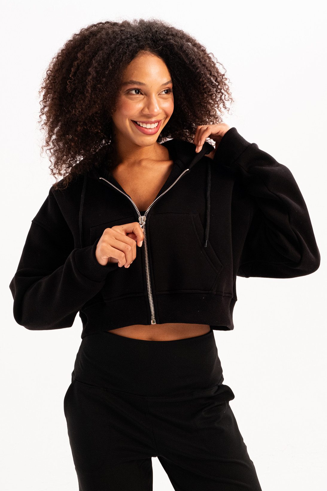 JUSTEVER Kapuzensweatshirt Crop Hoodie Damen-Sweatshirt