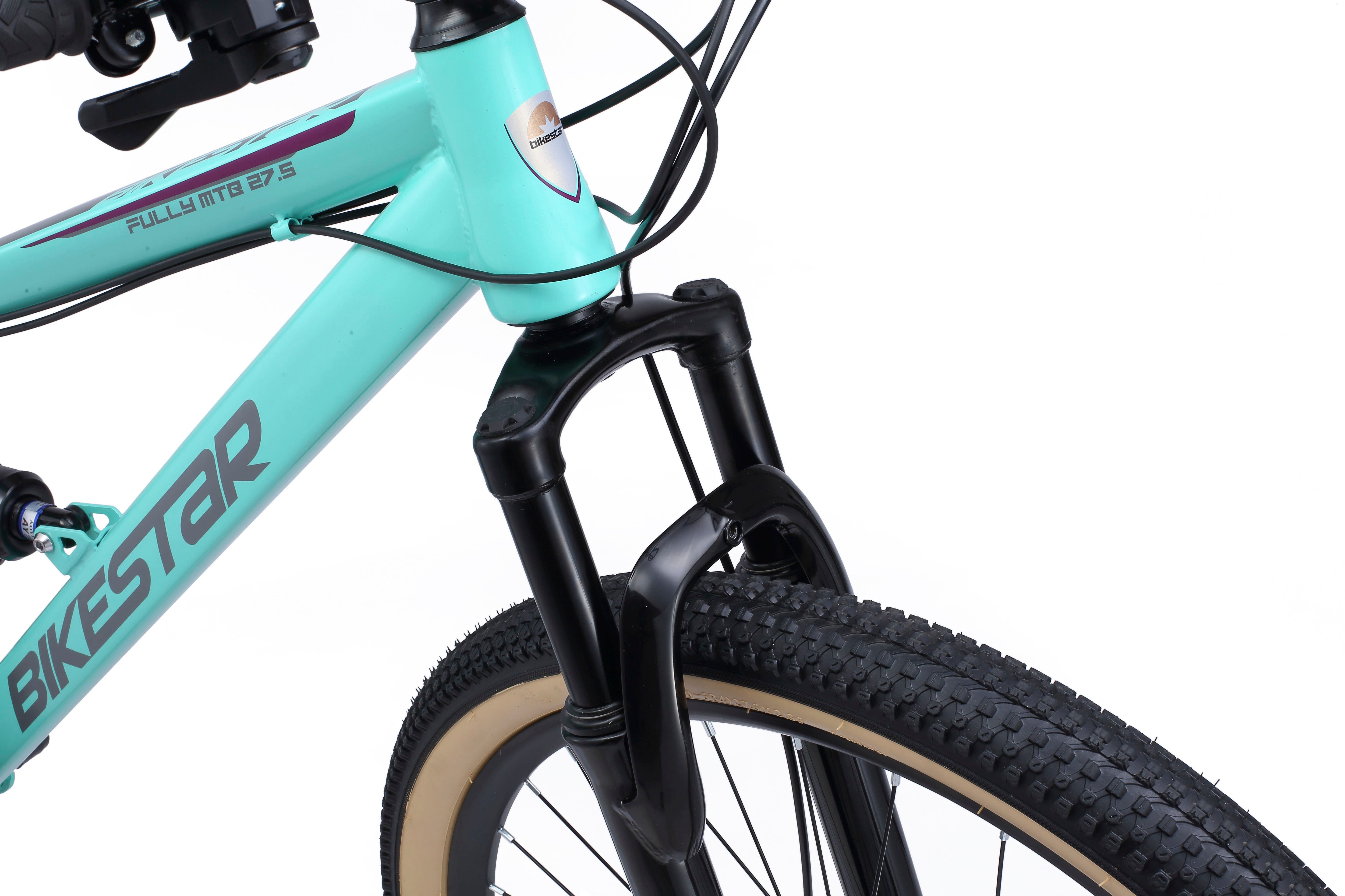 Bikestar Mountainbike, 21 Gang Shimano RD-TY300 Schaltwerk, Kettenschaltung, für Damen und Herren, Kettenschaltung