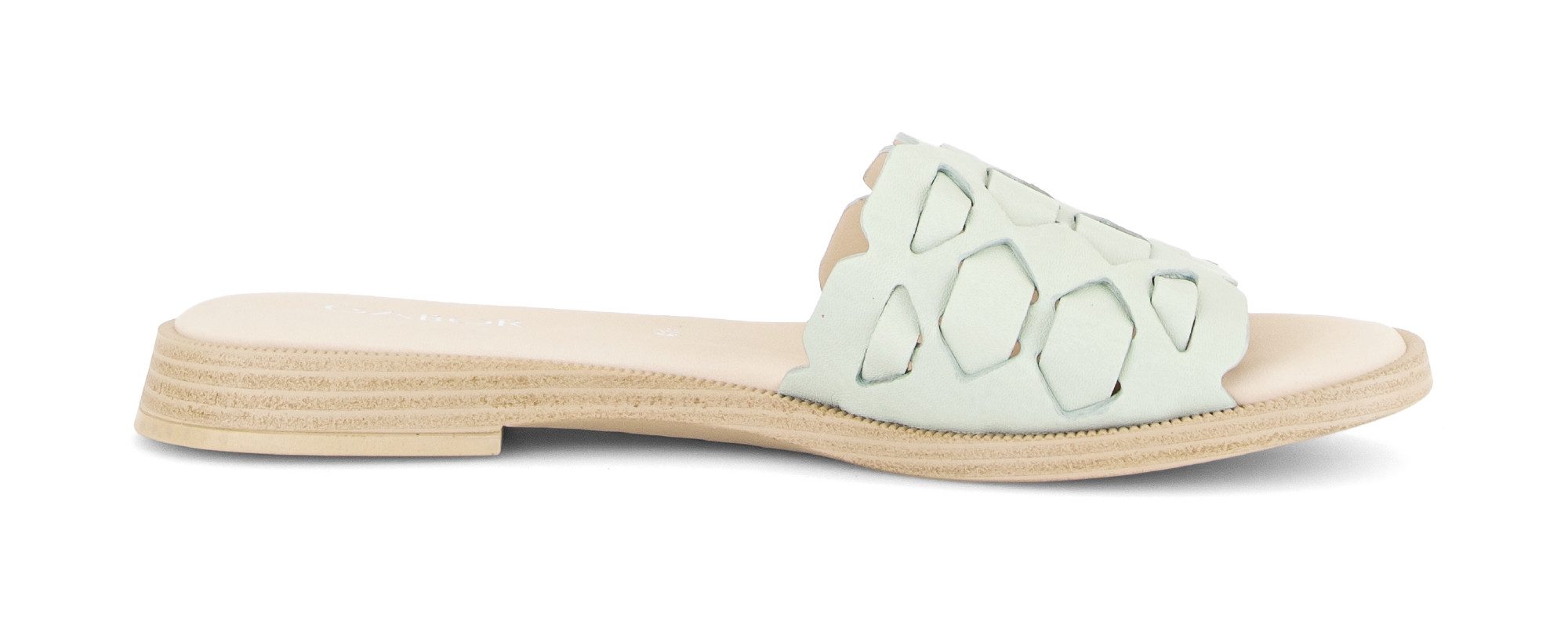 Gabor Pantolette Blockabsatz, Sommerschuh mit hübschen Flechtriemen