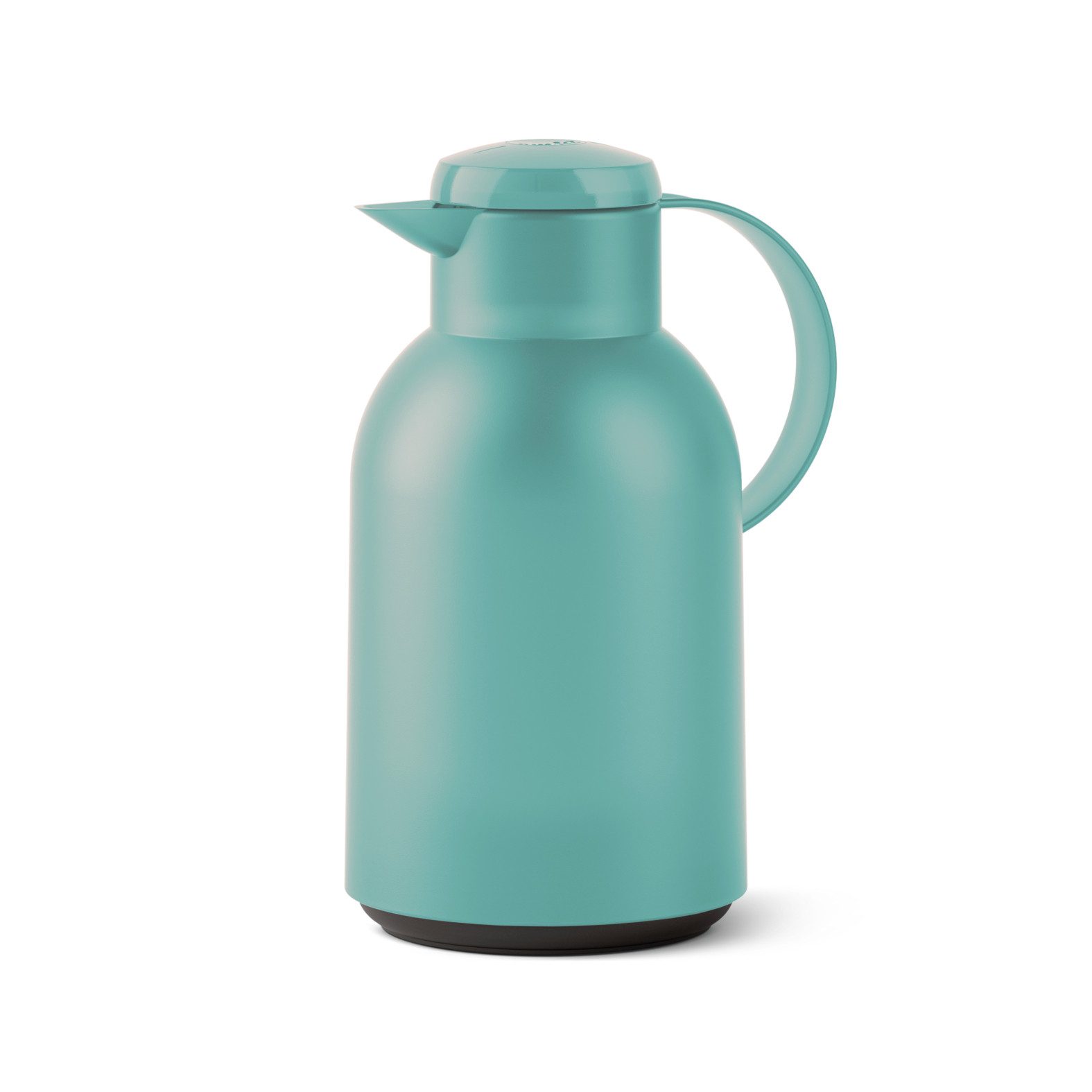Emsa Isolierkanne Samba, 1,5 l, XXL-Modell, zeitloses Design, einfacher Knopfdruck, 24h kalt, 12h warm