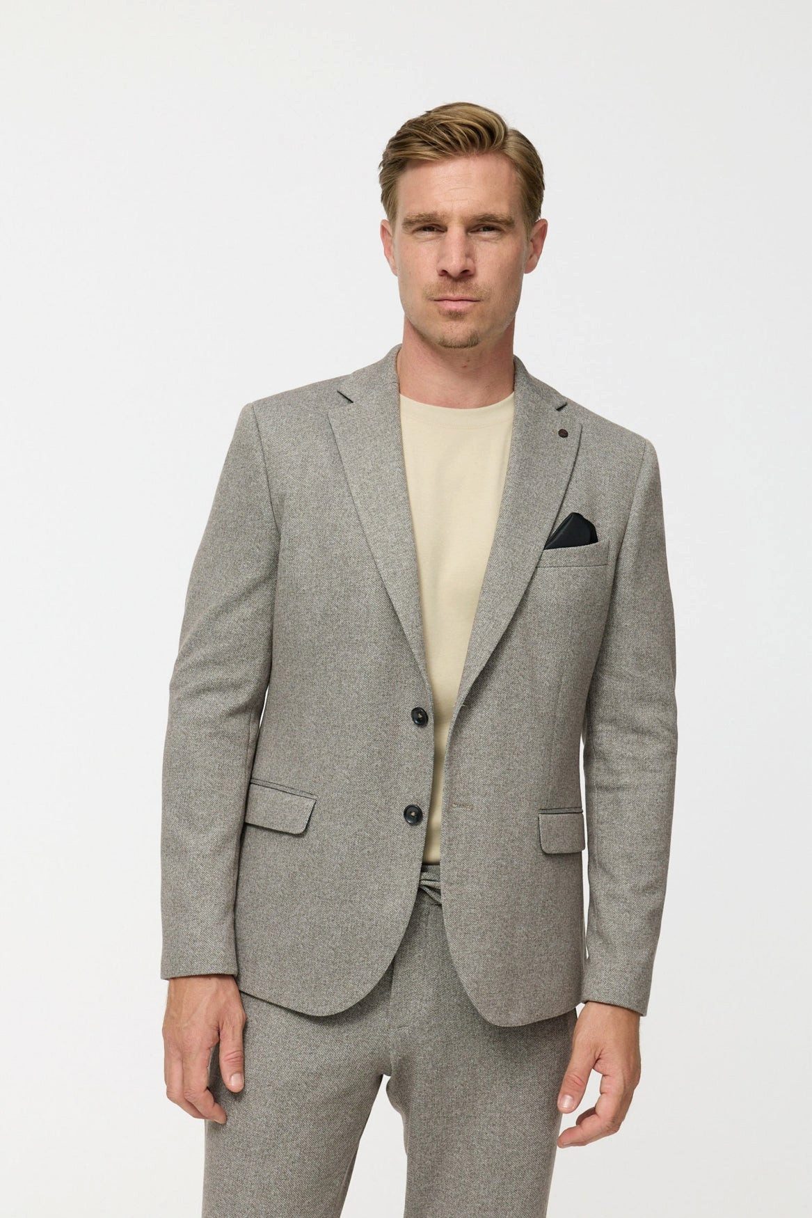ZUITABLE Anzugsakko Jersey Sakko DiNick 252612-250, Med. Beige