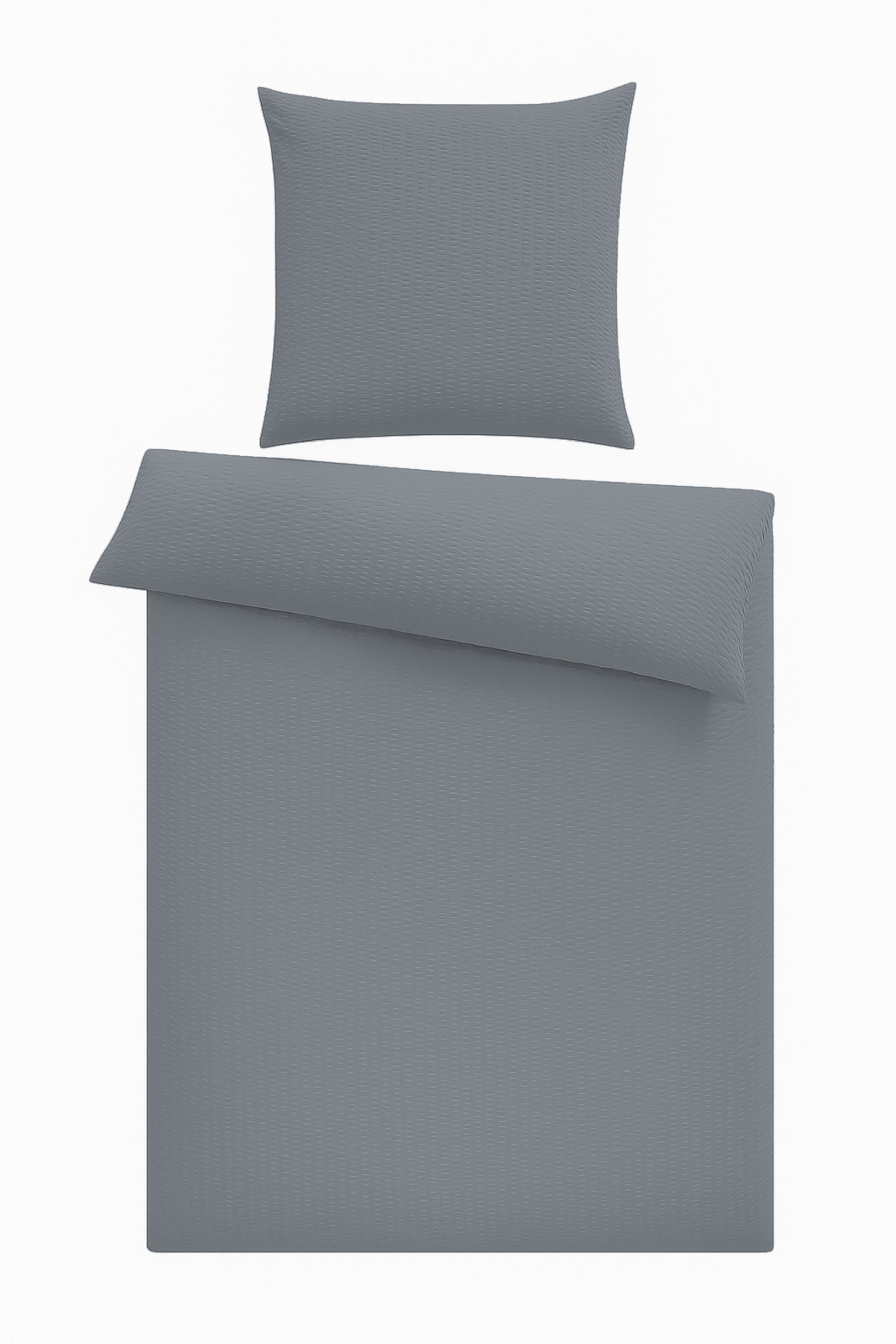 One Home Bettwäsche Seersucker Uni, Seersucker, 4 teilig, Sommer, weich, kü günstig online kaufen