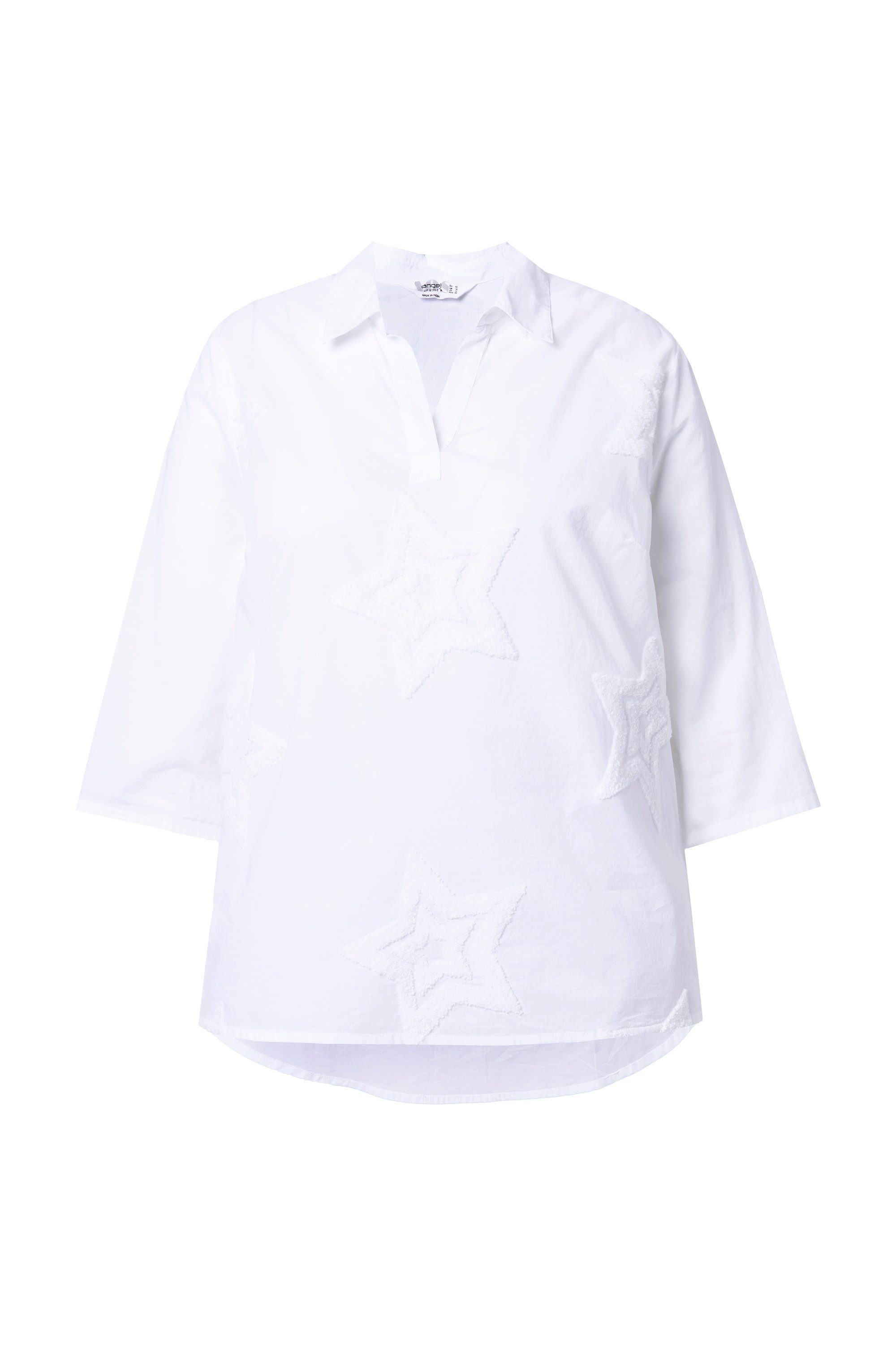 Angel of Style Hemdbluse Tunika A-Linie farbige Frottee-Sterne 3/4-Ärmel günstig online kaufen