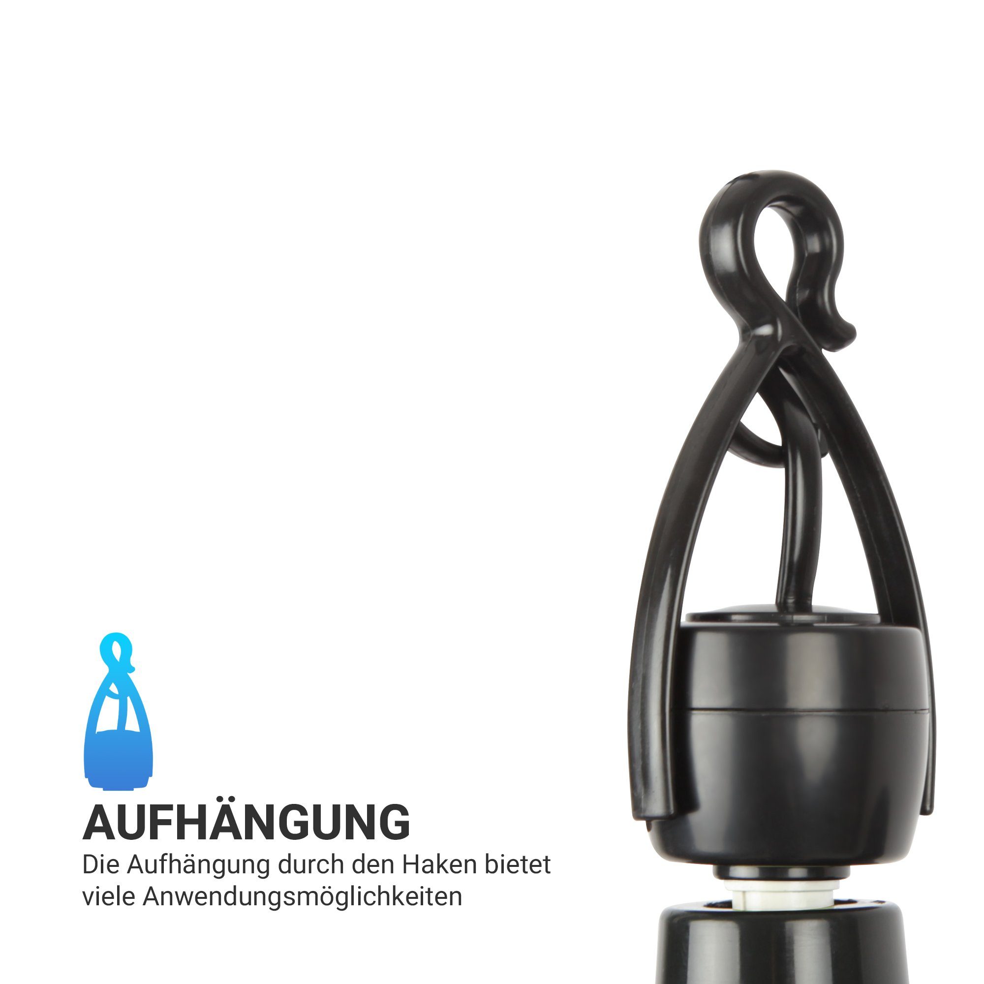 Schalter, und (40cm) aufhängen, 5 Bestlivings Stecker zum Deckenventilator Watt Ventilator Schwarz Kabel, 2m mit Energiesparend Deckenlüfter