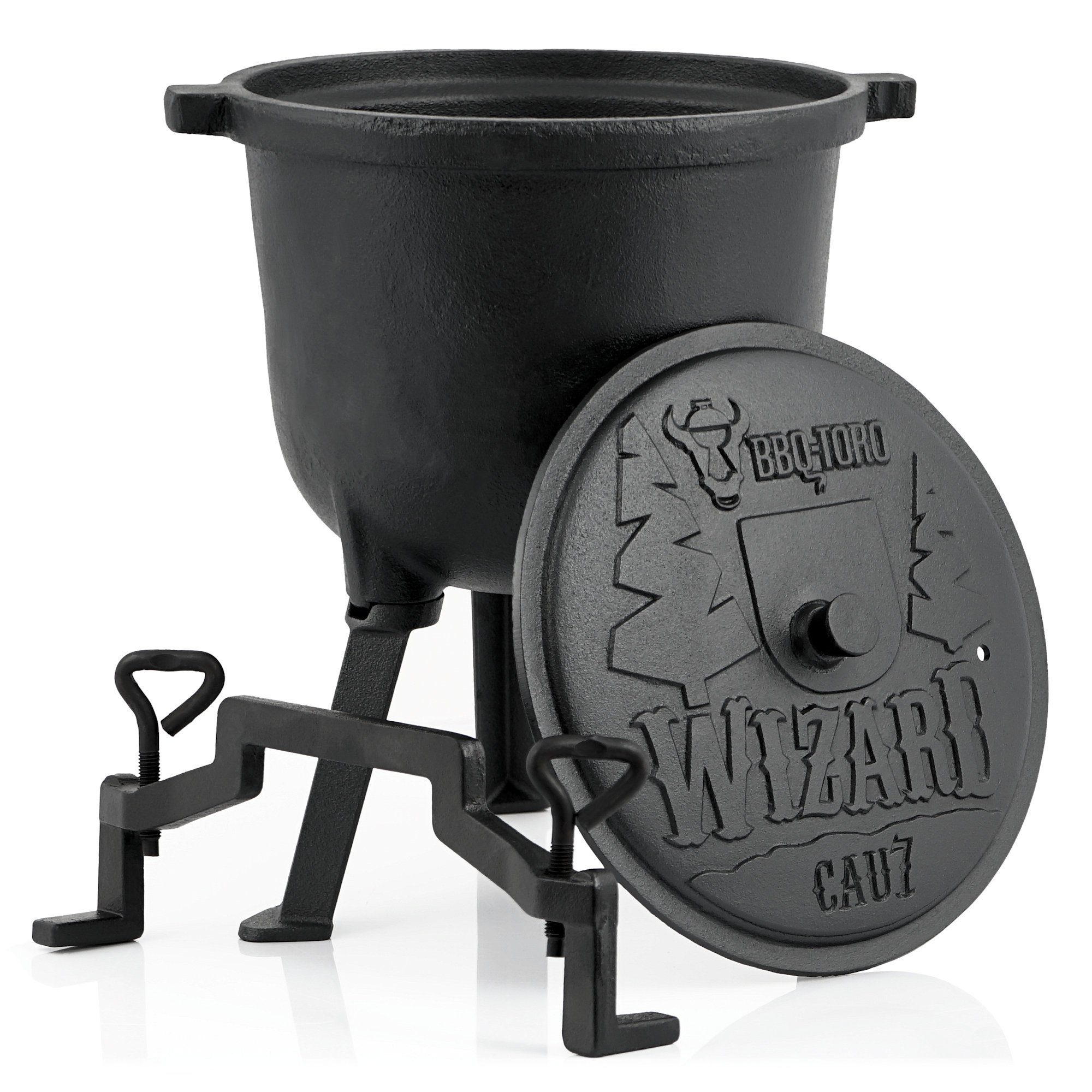 BBQ-Toro Kochtopf, Zauberkessel Gusseisen Liter Grilltopf Gusseisen 7 "Wizard",