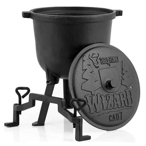 BBQ-Toro Grilltopf Zauberkessel "Wizard", 7 Liter Gusseisen Kochtopf, Gusseisen