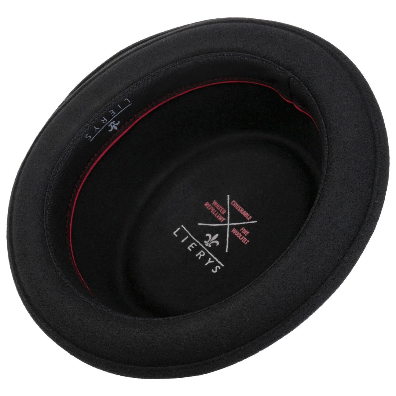 Lierys Fedora (1-St) Wollfilzhut mit Ripsband