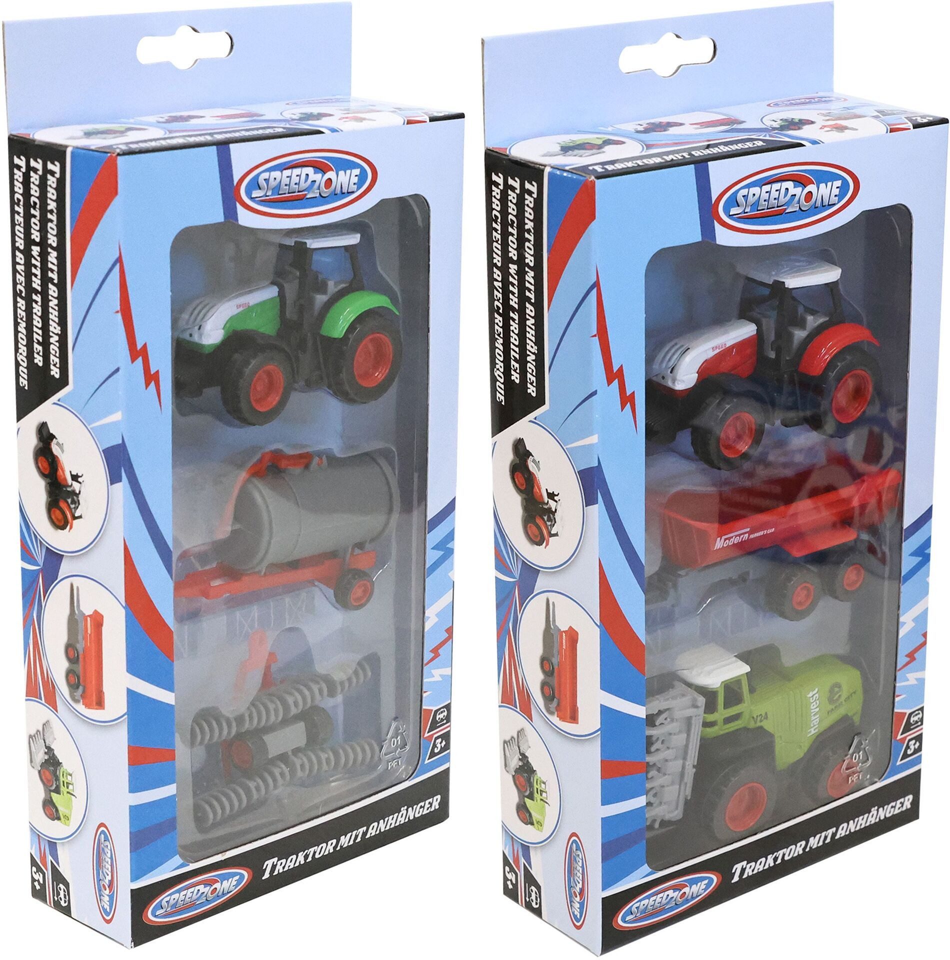 Vedes Spielzeug-Auto SZ Farmset Spielzeug-Bauernhof Set - 3 Stück, 2-fach sortiert