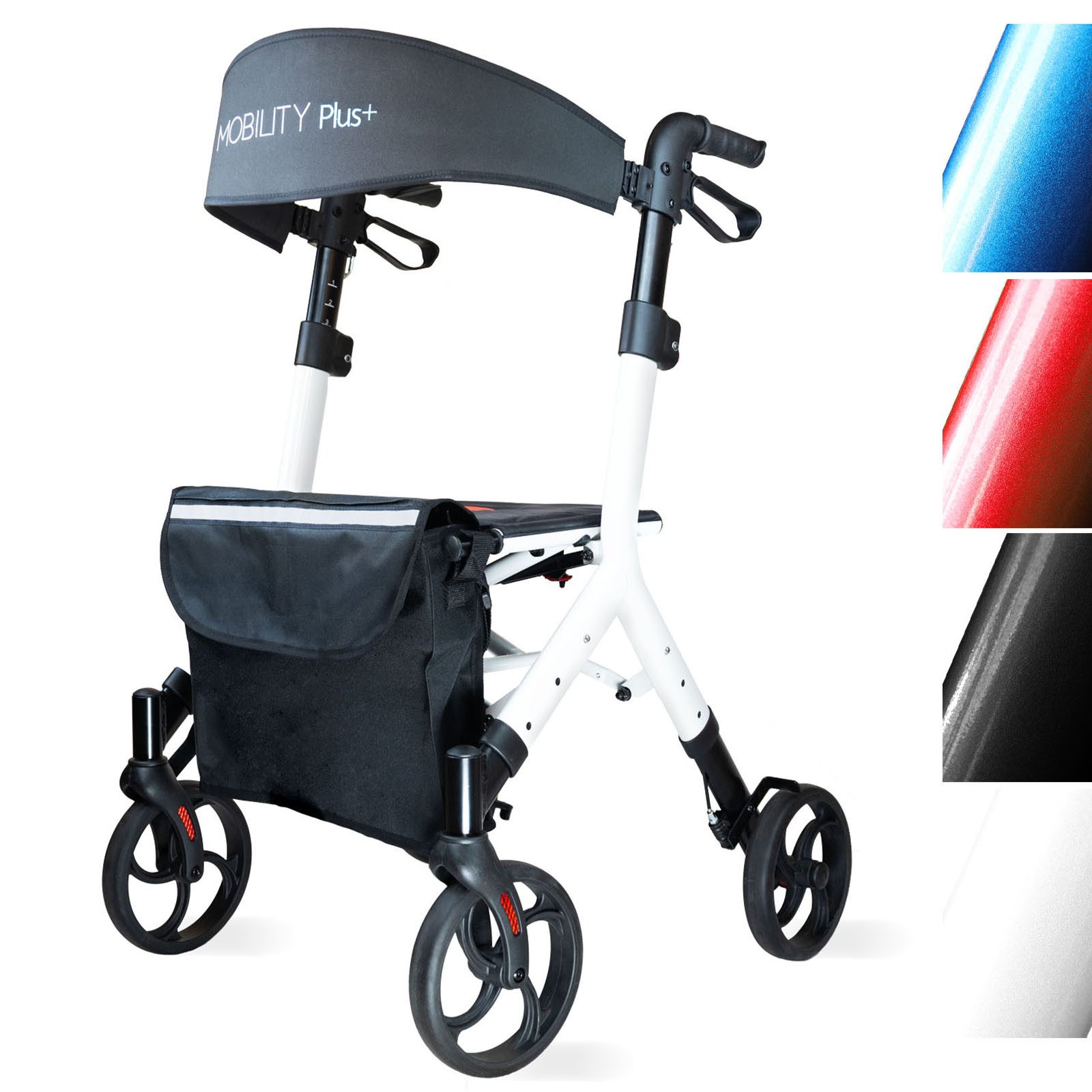 MOBILITY Plus+ Rollator DR10+, Gehwagen im Trend-Design - klappbar, höhenverstellbar u, inkl. Tasche