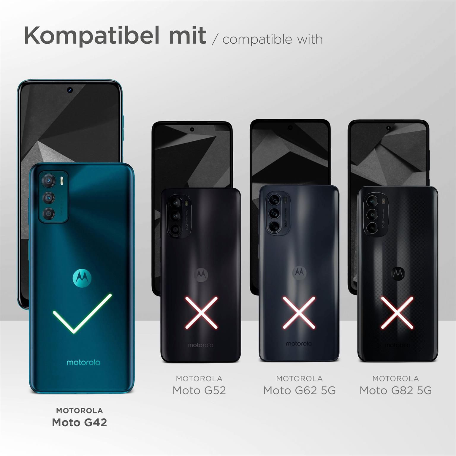 ONEFLOW Handyhülle für Motorola Moto G42 Wasserdichte Tasche BeachBag Schwarz 6,4 Zoll, Hülle mit Touch Kamera Fenster IPX8 Unterwasser-Tasche zum Schwimmen