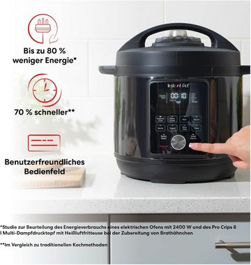 Instant Pot Multikocher Sterilisator, Joghurtbereiter, Dampfgarer in1, 25 One-Touch Programme, 5,07 l Schüssel, mit personalisierten Kocherlebnissen,Flexibilität für große Mengen