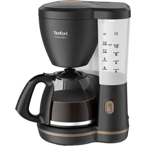 Tefal Filterkaffeemaschine CM5338 Incluedo, 1,25l Kaffeekanne, 1,25 L, 10 - 15 Tassen, herausnehmbarer Filtereinsatz mit zwei Griffen