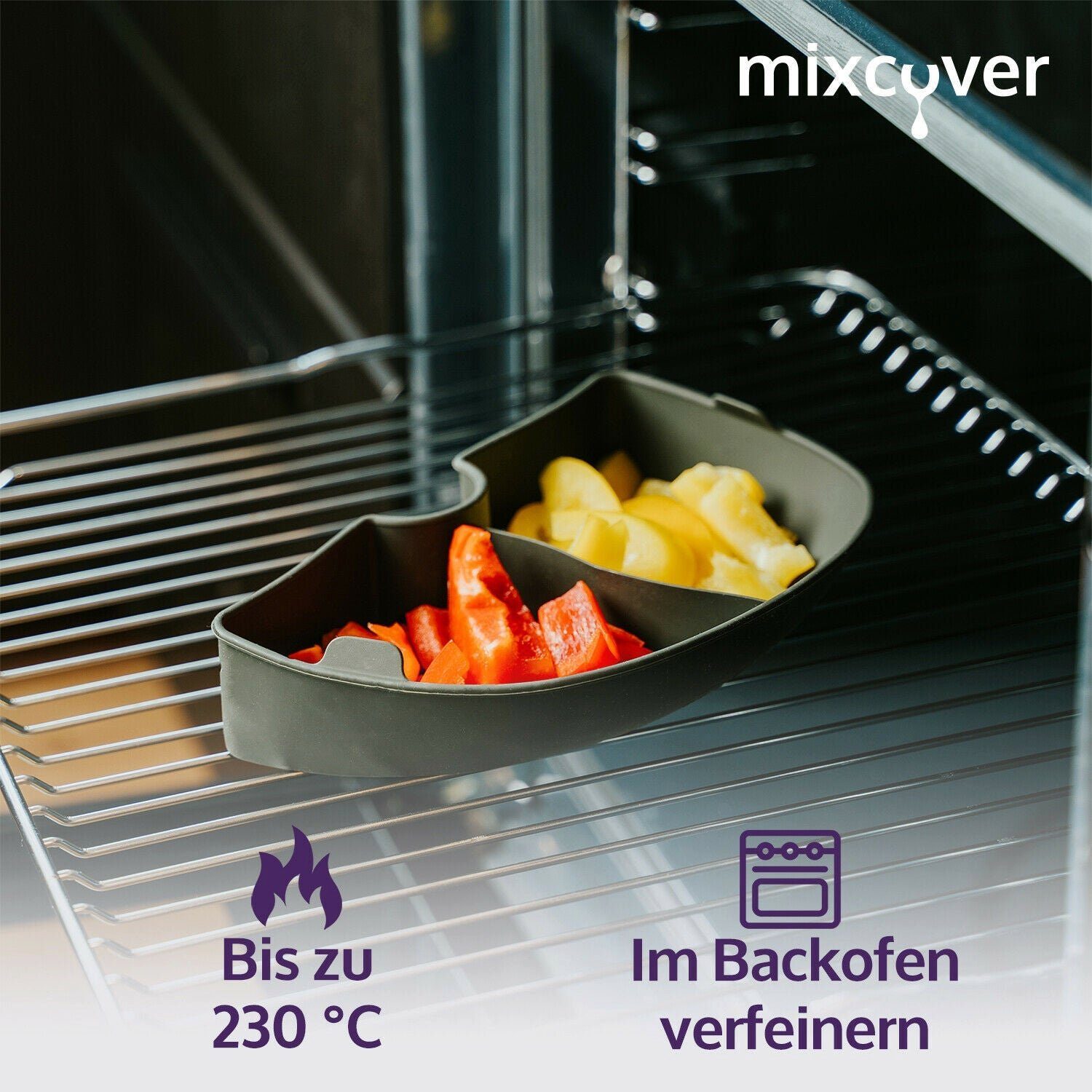 & Küchenmaschinen-Adapter Dampfgarraum (VIERTEL) Connect Garraumteiler Cuisine mixcover Mixcover Smart Monsieur