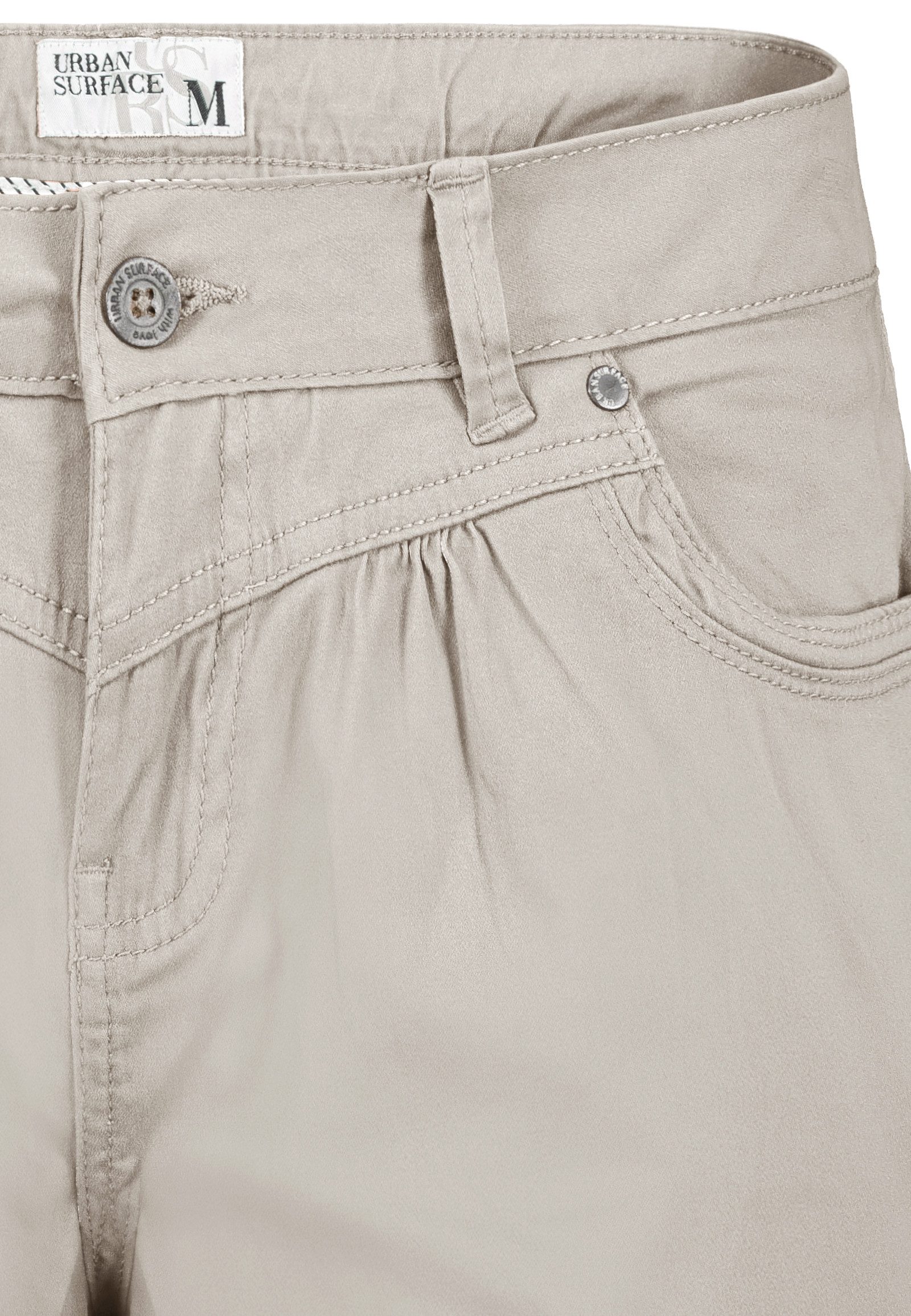 Urban Surface Chinoshorts Damen Stretch-Shorts Chino-Style Bundfalten, stretchy, Aufschlag am Bein