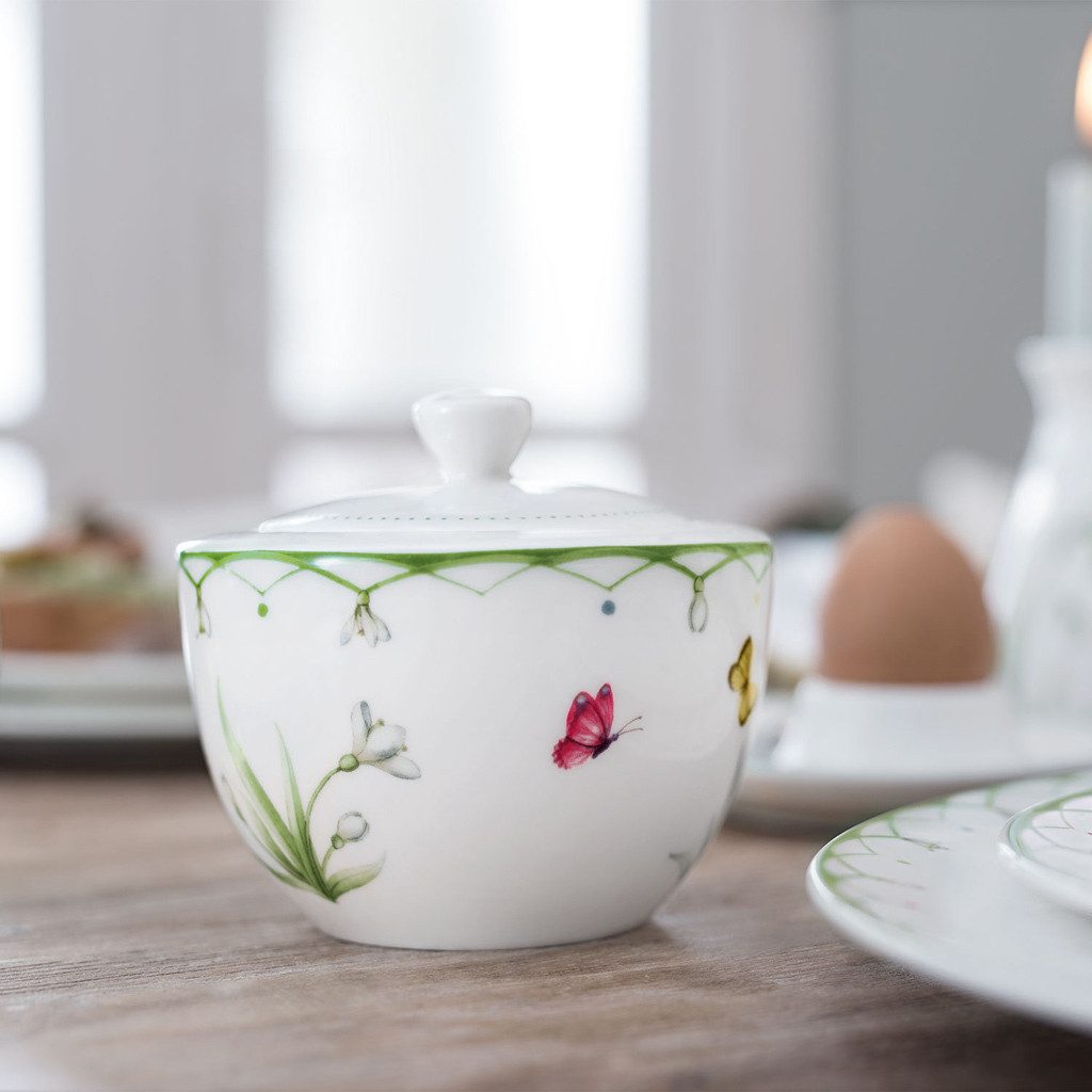 Villeroy & Boch Zuckerdose Colourful Spring Zuckerdose 300 ml, Porzellan, (1-tlg)