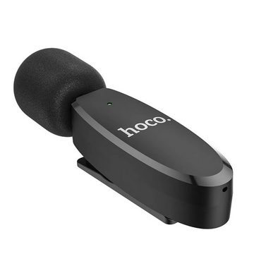 HOCO Mikrofon Drahtloses Lavaliermikrofon für Typ C USB-C Anschluss schwarz 70 mAh (2-tlg)