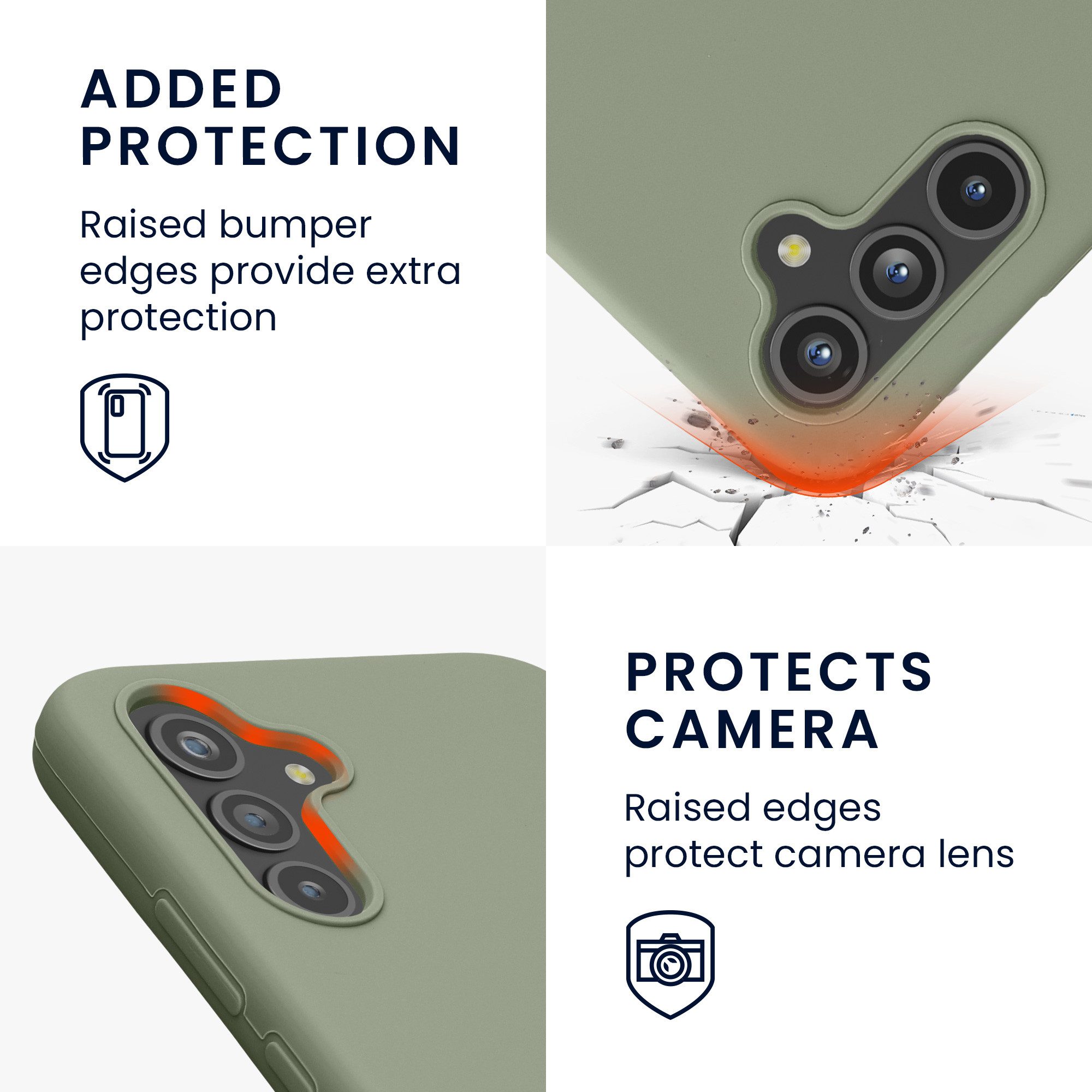 kwmobile Smartphone-Hülle Hülle für Samsung Galaxy A54 5G, Hülle Silikon gummiert - Handyhülle - Handy Case Cover – Bild 3 von 5