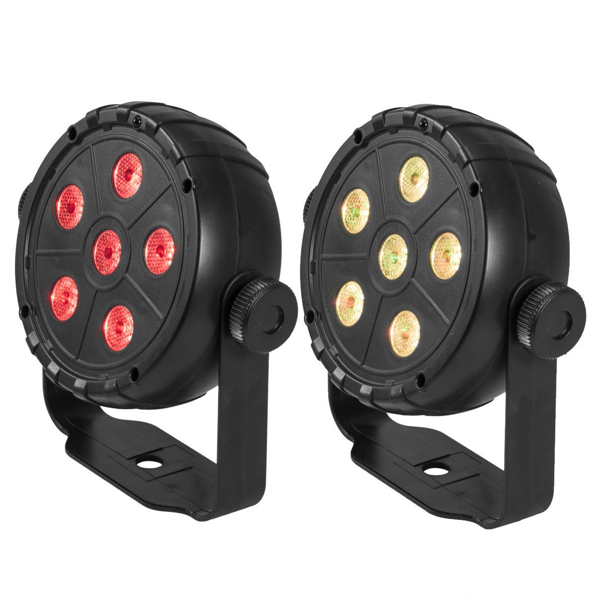 EUROLITE Discolicht USB Party Spot 6 RGB LED Musiksteuerung + Automatik Fernbedienung, RGB (rot, grün, blau)
