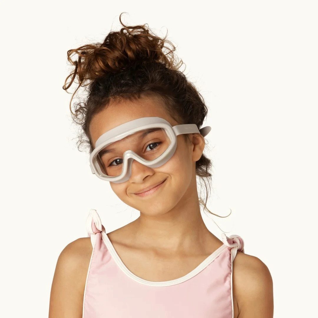 Petites Pommes Schwimmbrille HANS für Kinder von 3-8 Jahren Emma hellgrau, 15x7x6cm