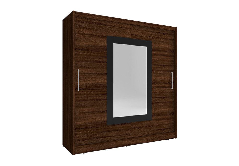 Xlmoebel Kleiderschrank Vielseitiger Mehrzweck-Schrank mit modernen Regalen in Holzoptik (Kleiderschrank WIKI II 180cm) Hergestellt in Europa