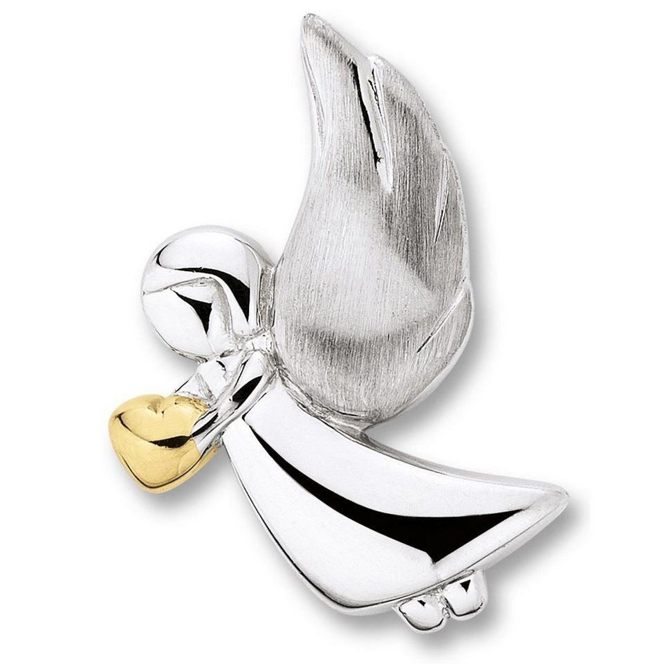 ONE ELEMENT Kette mit Anhänger Engel Anhänger aus 925 Silber, Schmuckset -  Set mit verstellbarer Halskette, Anhänger im Set mit verstellbarer  Halskette (bis 45 cm)