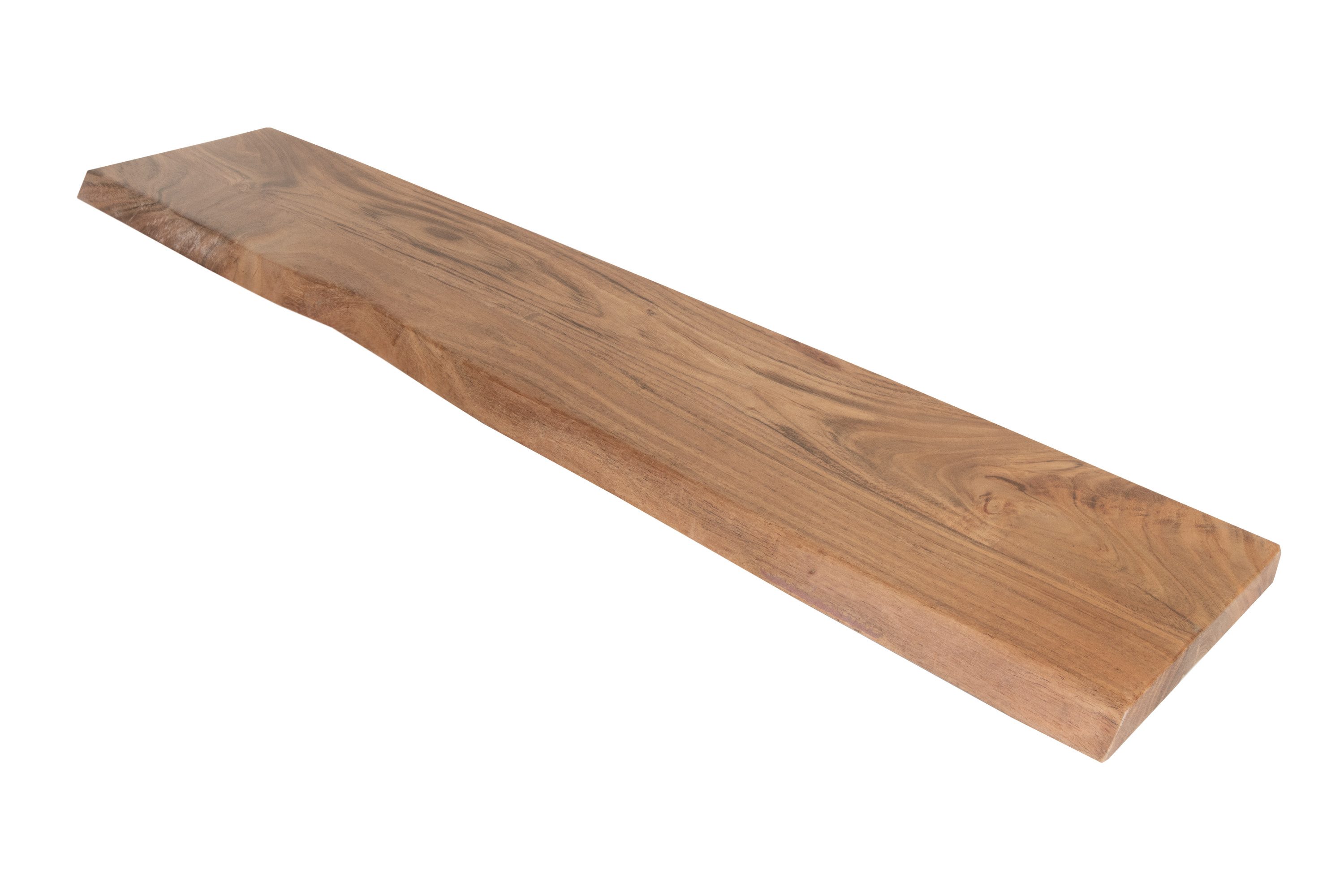 Trelevo® Wandregal Amanda, Akazienholz, Baumkante, Steckboard, günstig online kaufen