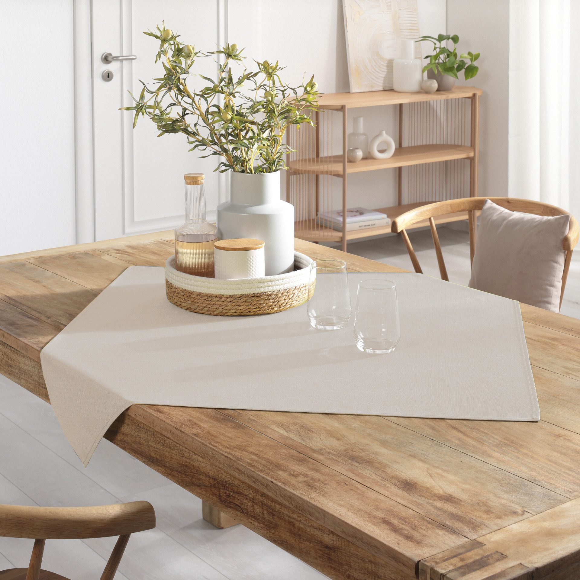 Delindo Lifestyle Tischdecke WIEN HOME abwaschbar (1-tlg), Leinenstruktur m günstig online kaufen