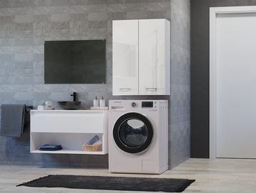 ibonto Waschmaschinenumbauschrank Hängeschrank über Waschmaschine mit 4 Einlegeböden