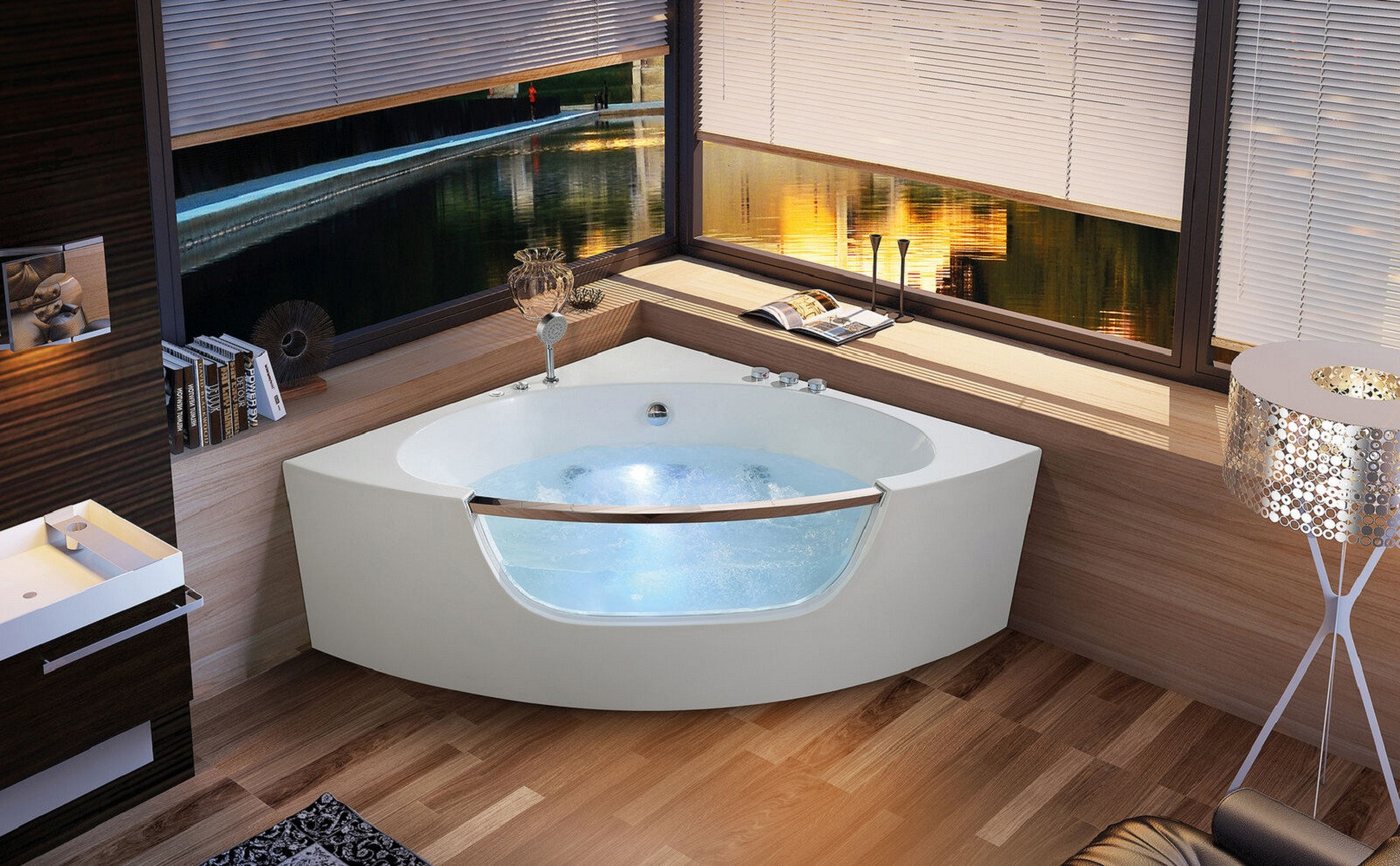 Thumbnail - JVmoebel Whirlpool-Badewanne Eckwanne Eckbadewanne Whirlpool Blasen Relax Wanne Spa Indoor, (1-tlg), Made in Europa
