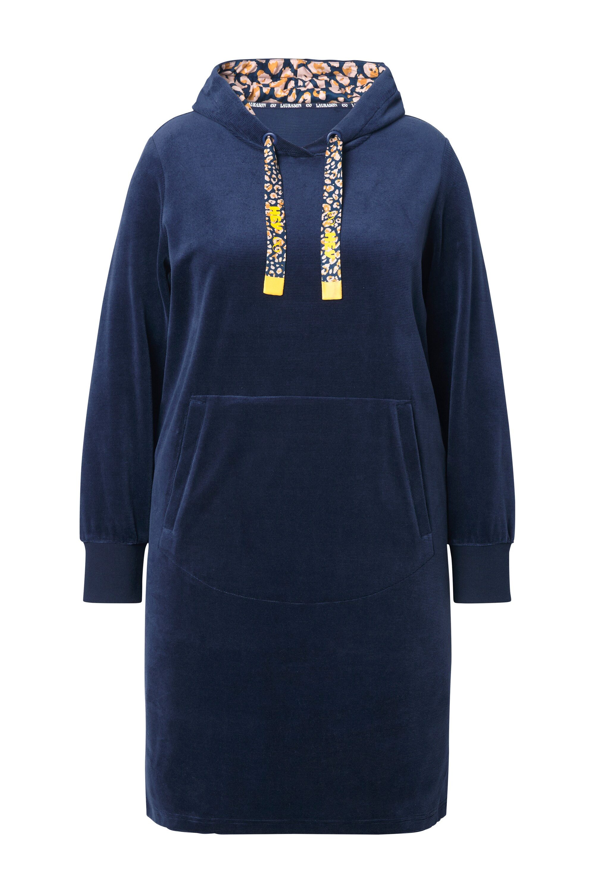 Laurasøn Midikleid Kapuzenkleid fein Cordoptik Langarm günstig online kaufen