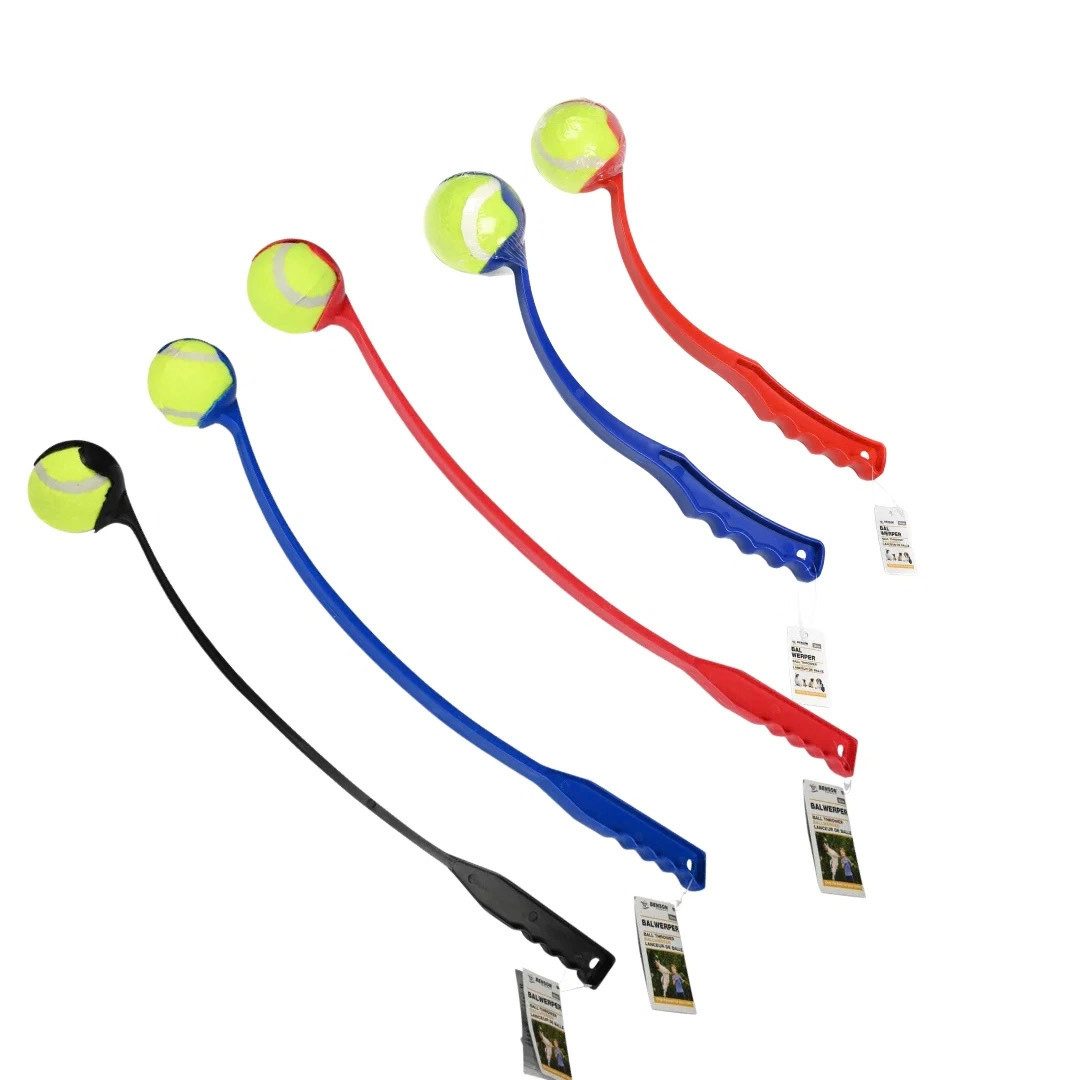 BENSON Ballschleuder 2x Ballschleuder für Hunde mit Tennisbällen Hundespielzeug