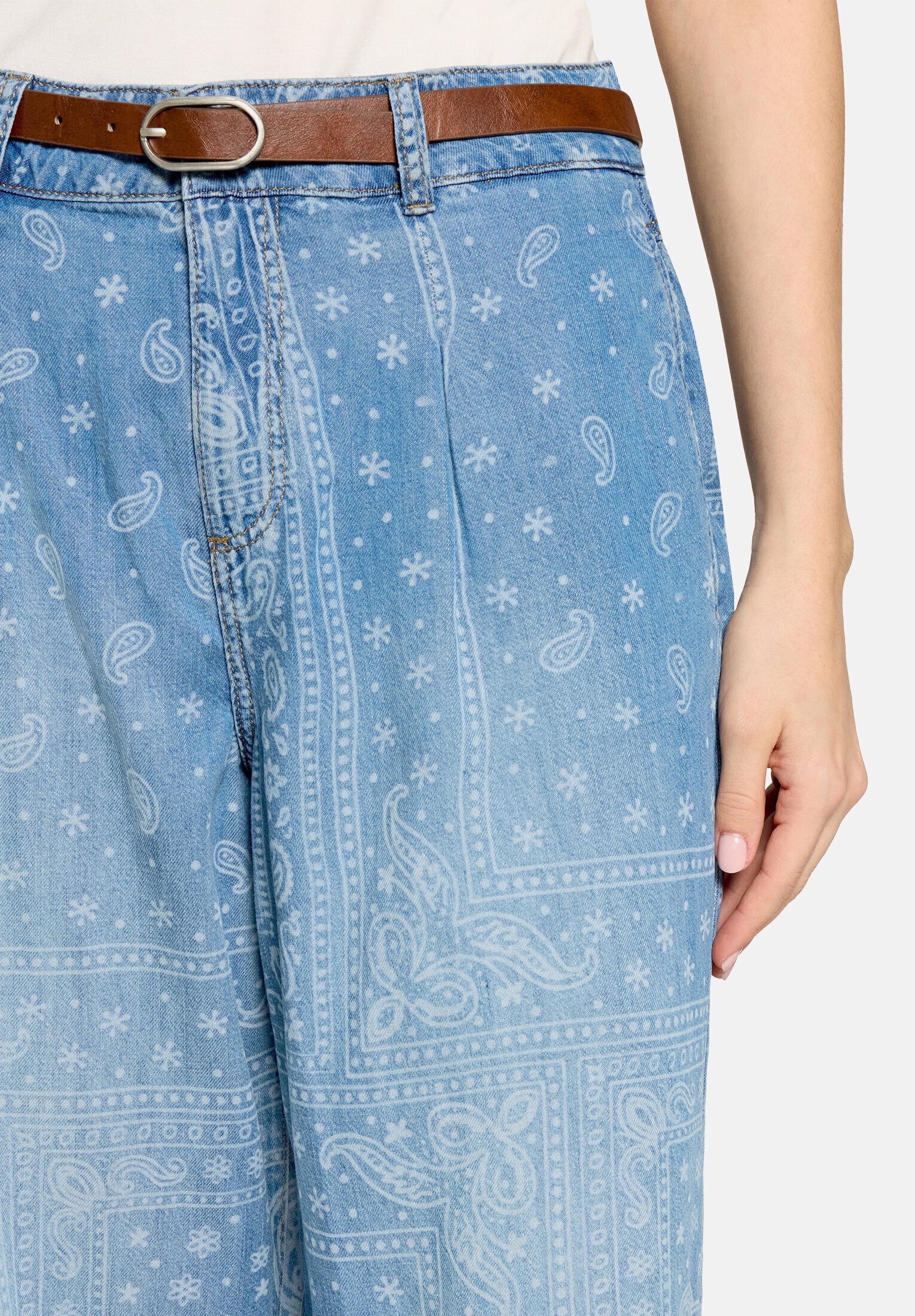 Cartoon Stoffhose Damen mit Gürtel
