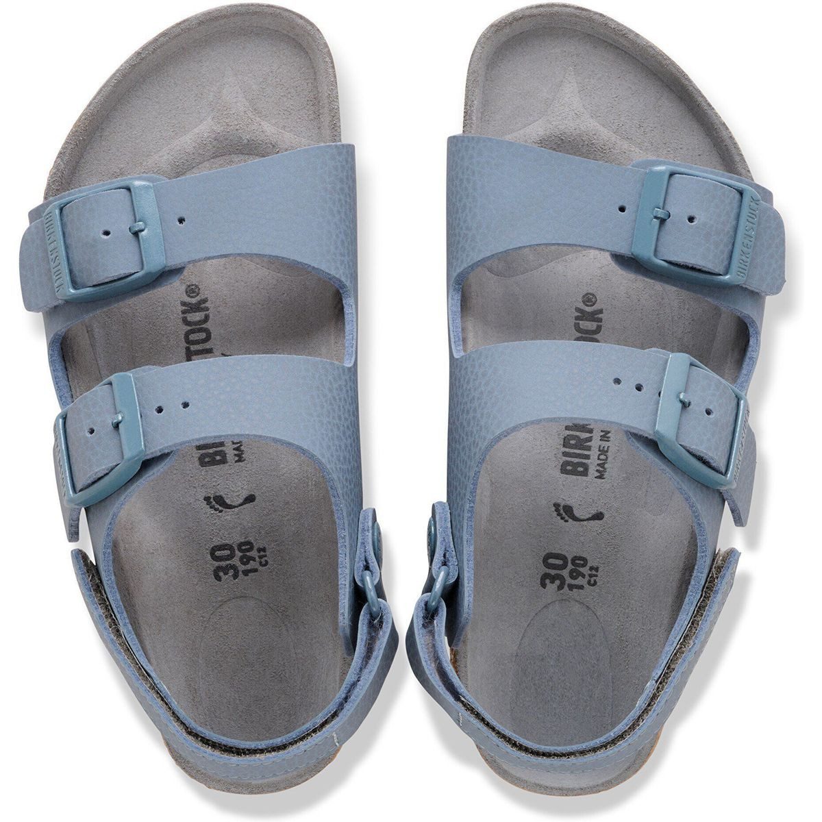 Birkenstock Milano AS Kids Birko-flor D. Soil Triples B.Gray Outdoorsandale Maximaler Halt und Komfort für aktive Kinderfüße, perfekt angepasst