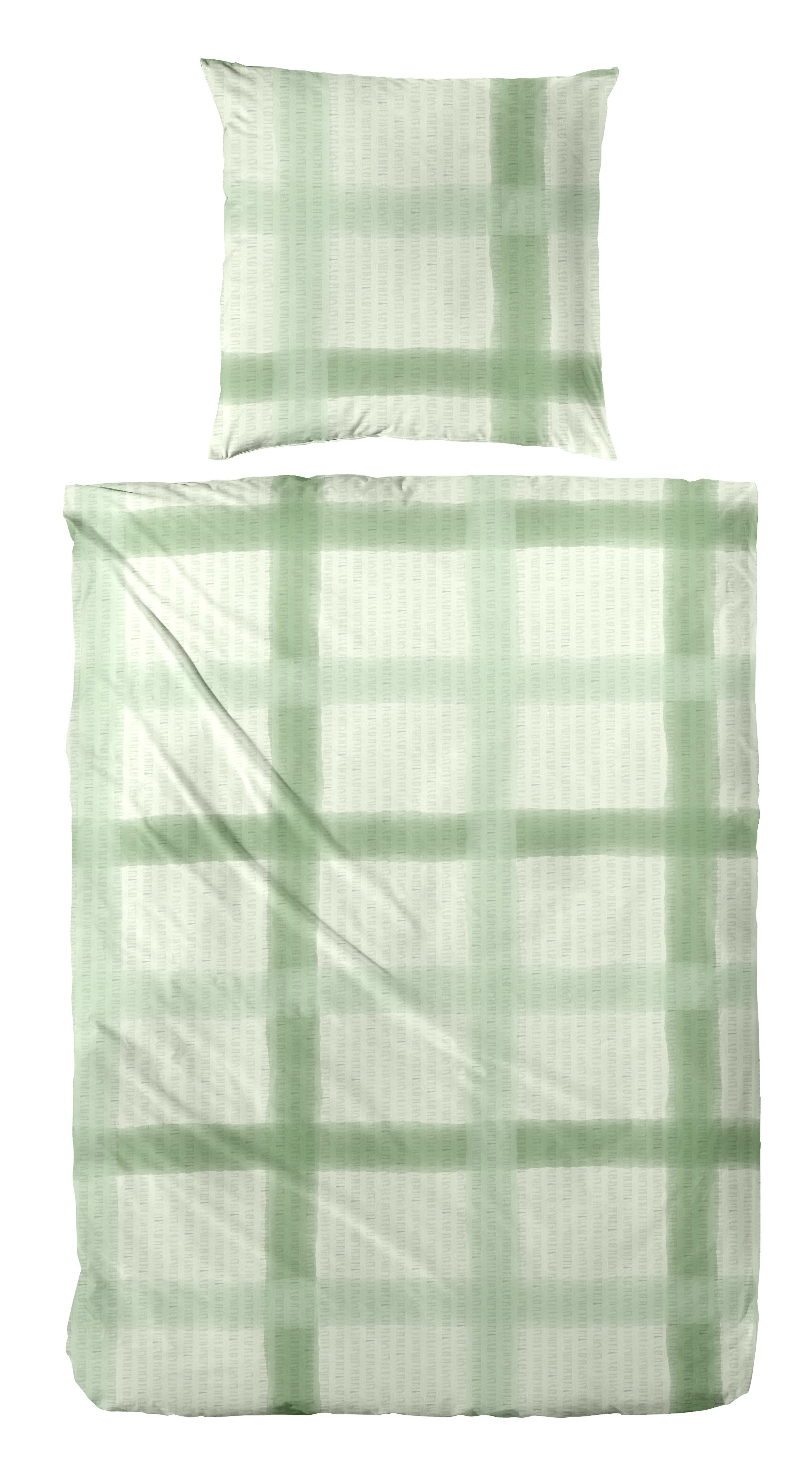 Primera Bettwäsche Soft-Seersucker-Bettwäsche Raster, Soft-Seersucker, 2 teilig