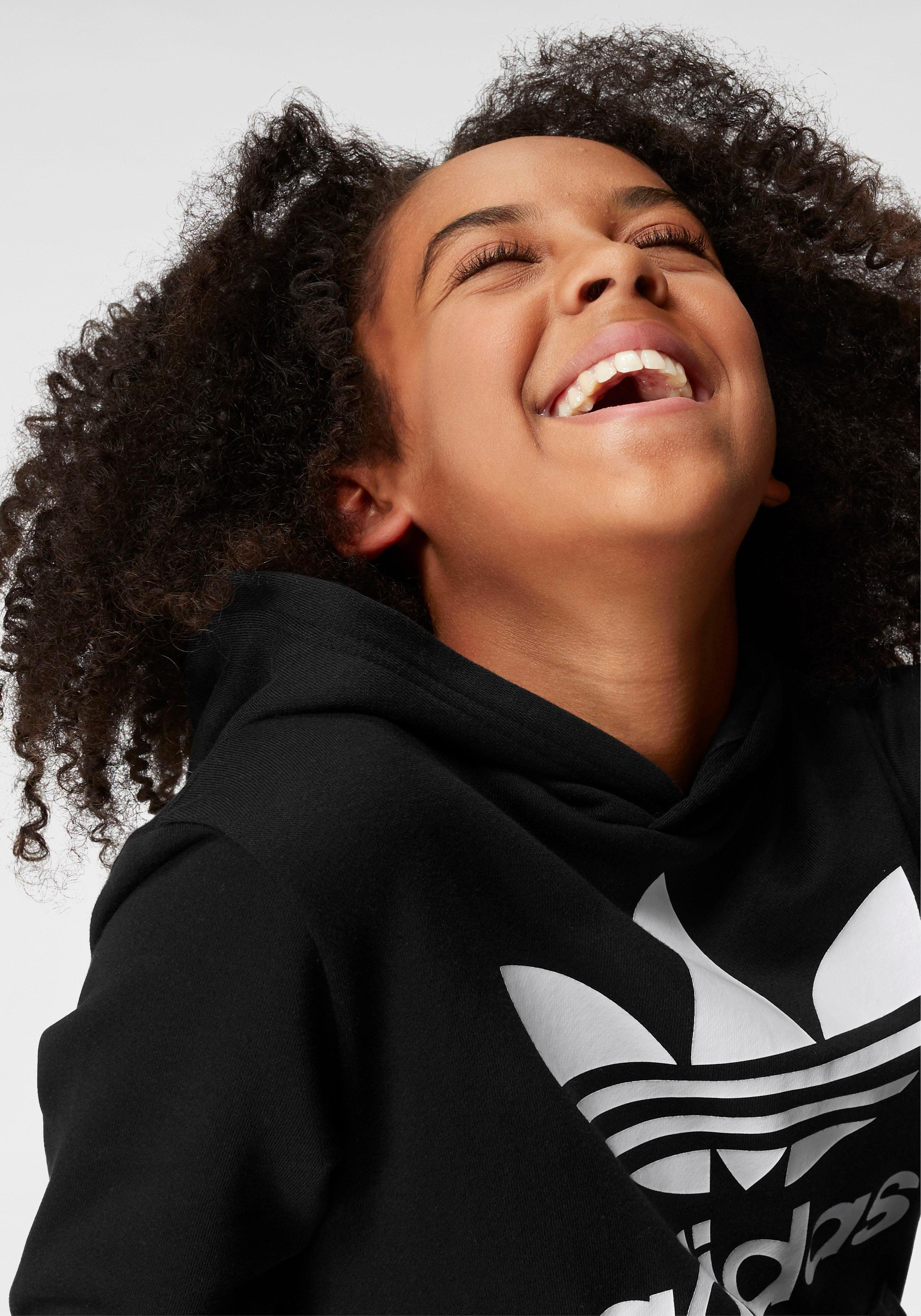 adidas Originals Kapuzensweatshirt TREFOIL HOODIE Hoodie, Kapuzenpullover mit großem Logoprint