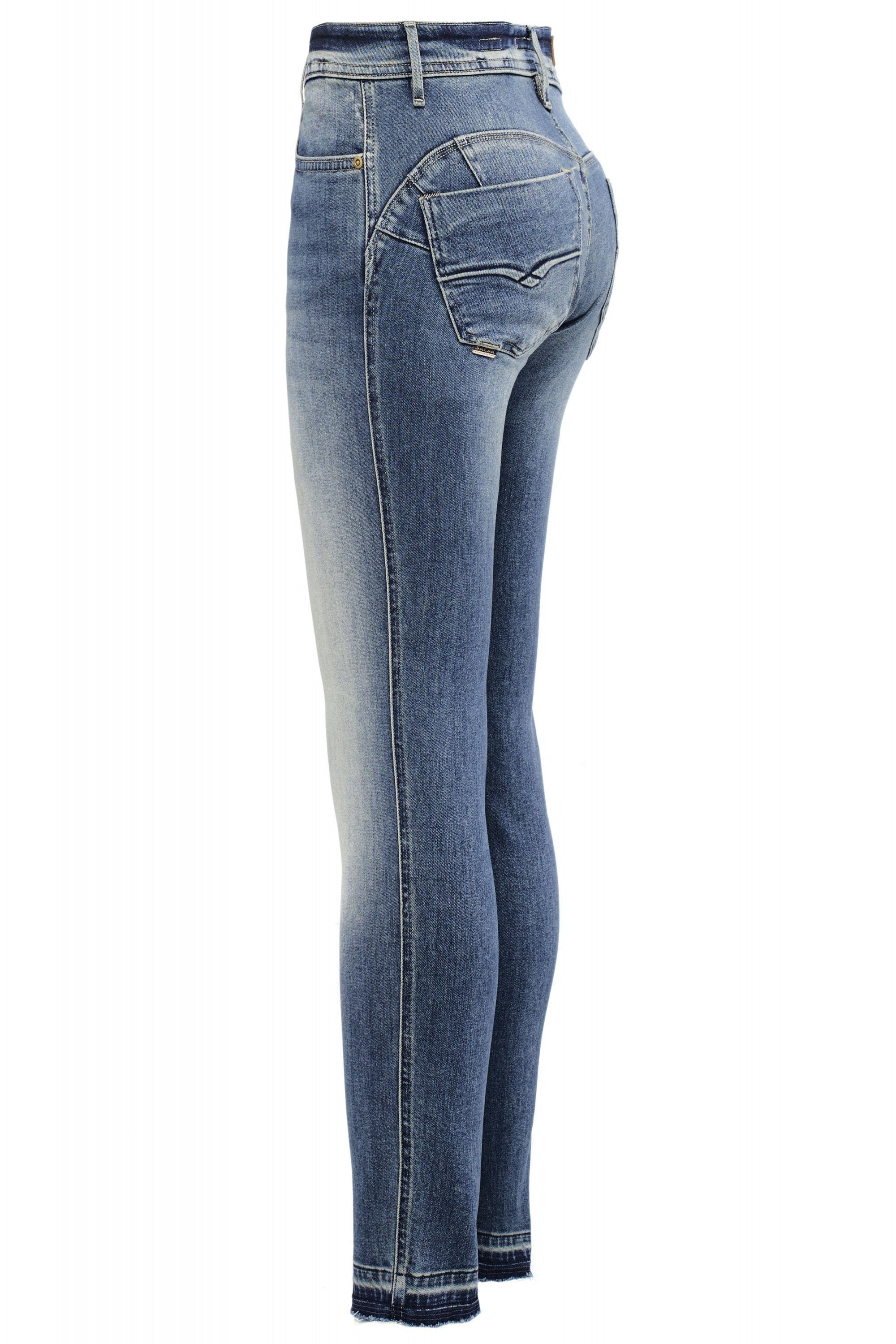 PUSH Stretch-Jeans CAPRI SALSA vintage WONDER UP 121994.8502 blue JEANS Salsa